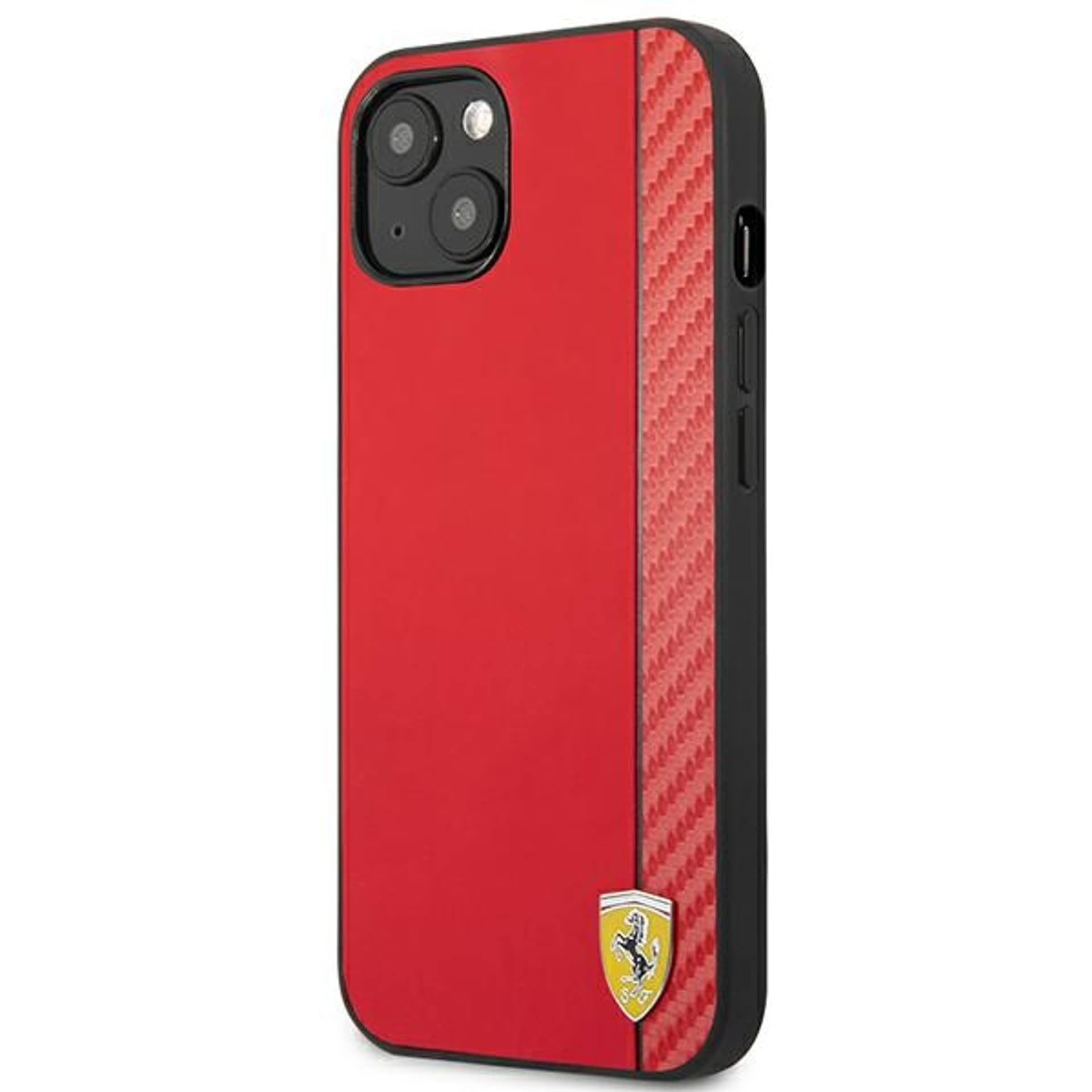 

Ferrari FESAXHCP13MRE iPhone 13 6,1" czerwony/red hardcase On Track Carbon Stripe