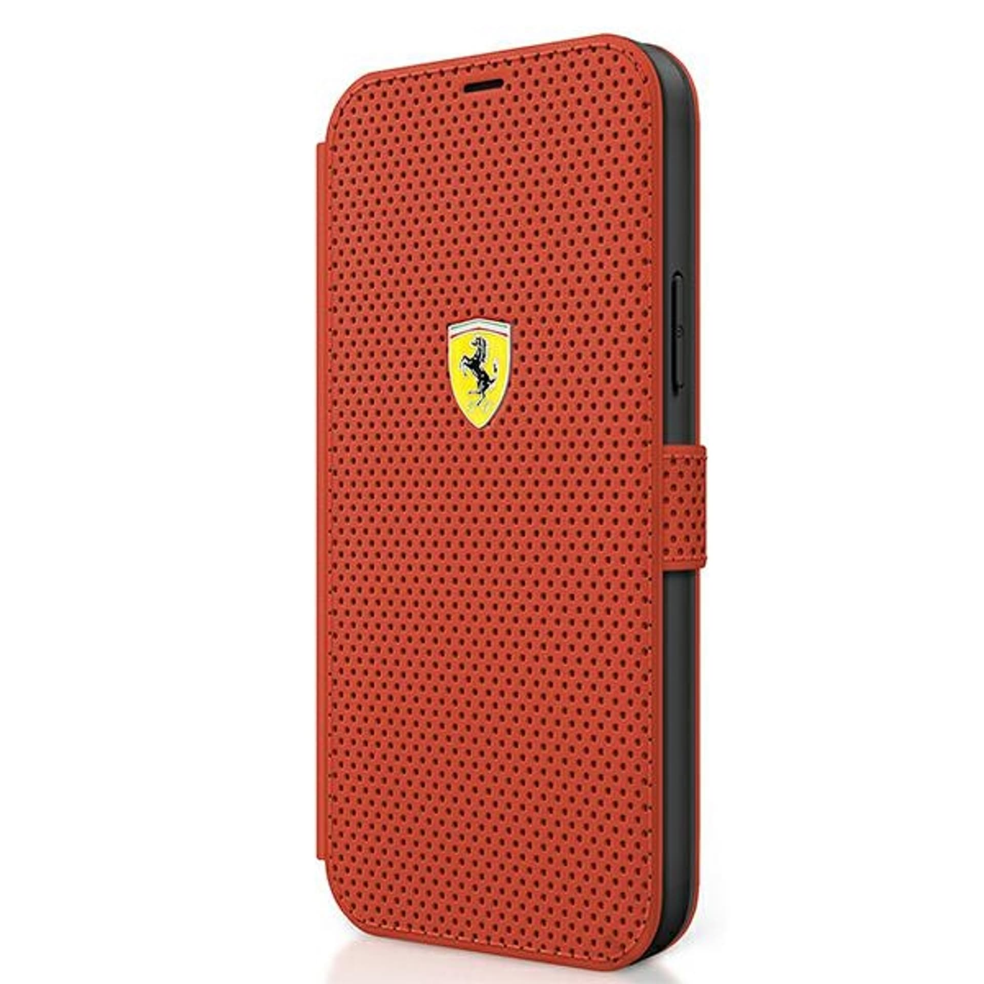 

Ferrari FESPEFLBKP12LRE iPhone 12 Pro Max 6,7" czerwony/red book On Track Perforated