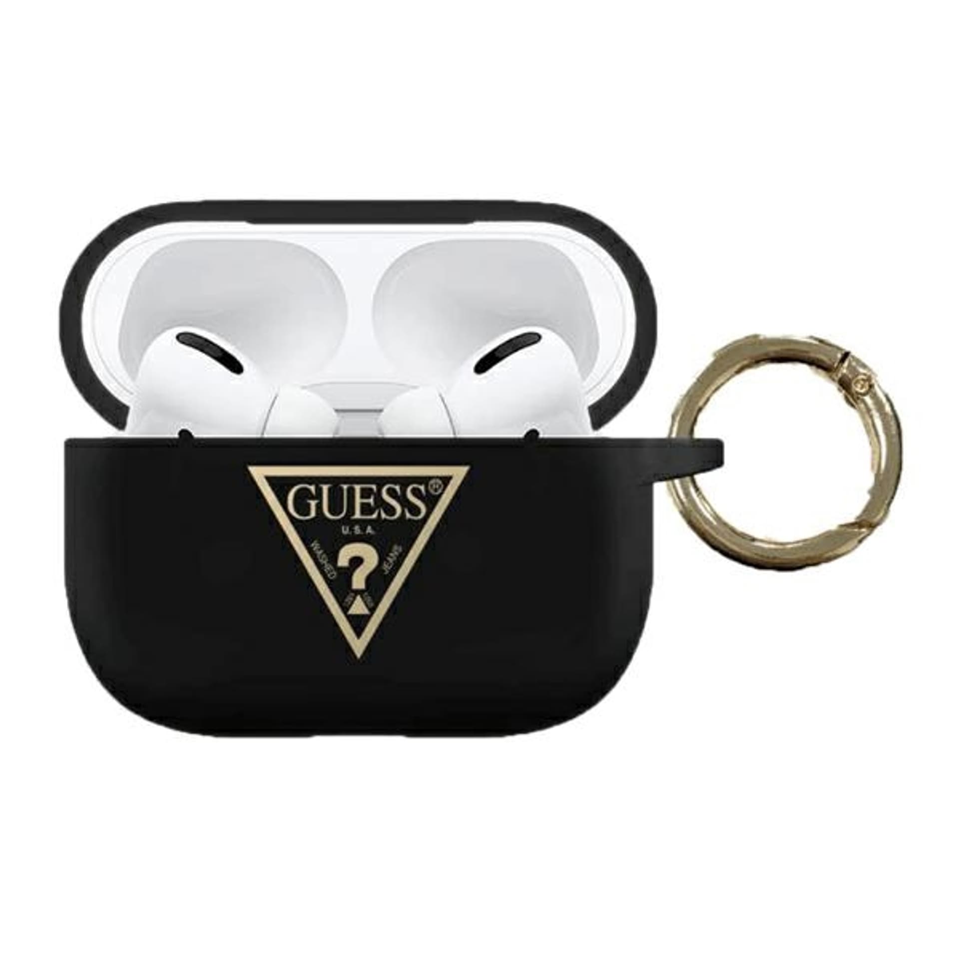 

Guess Silicone Triangle Logo - Etui Airpods Pro (czarny)