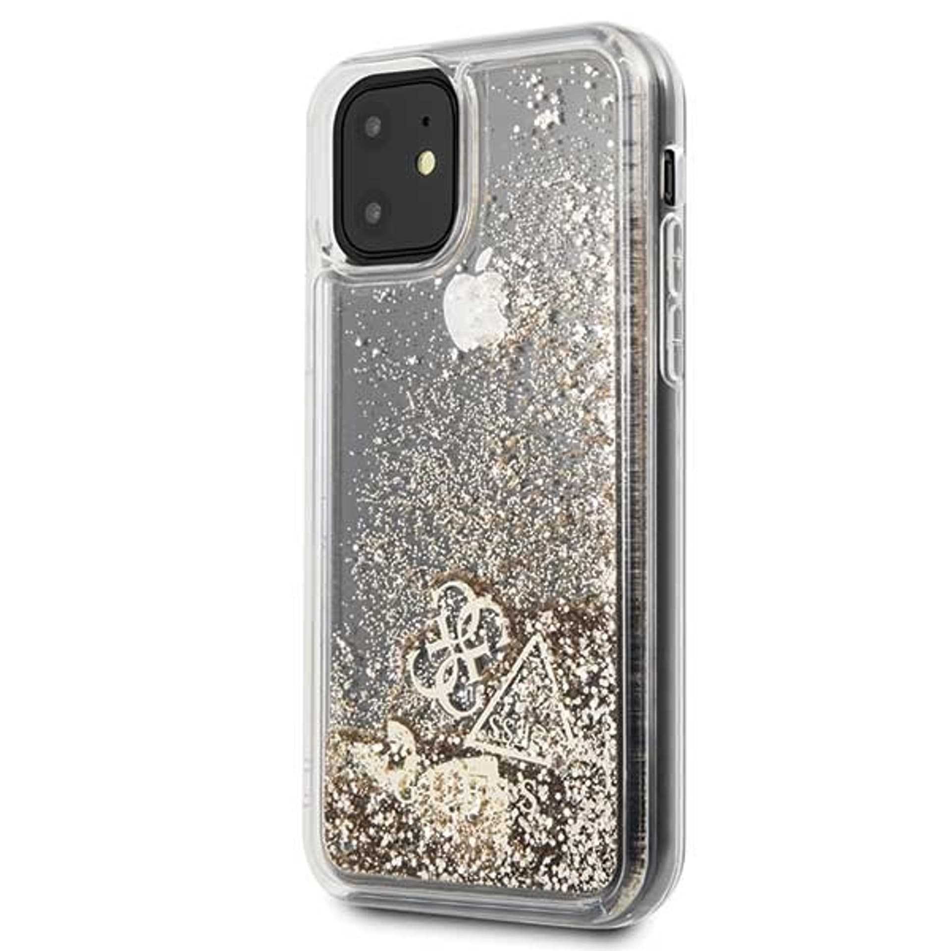 

Guess GUHCN61GLHFLGO iPhone 11 6,1" / Xr gold/złoty hard case Glitter Hearts