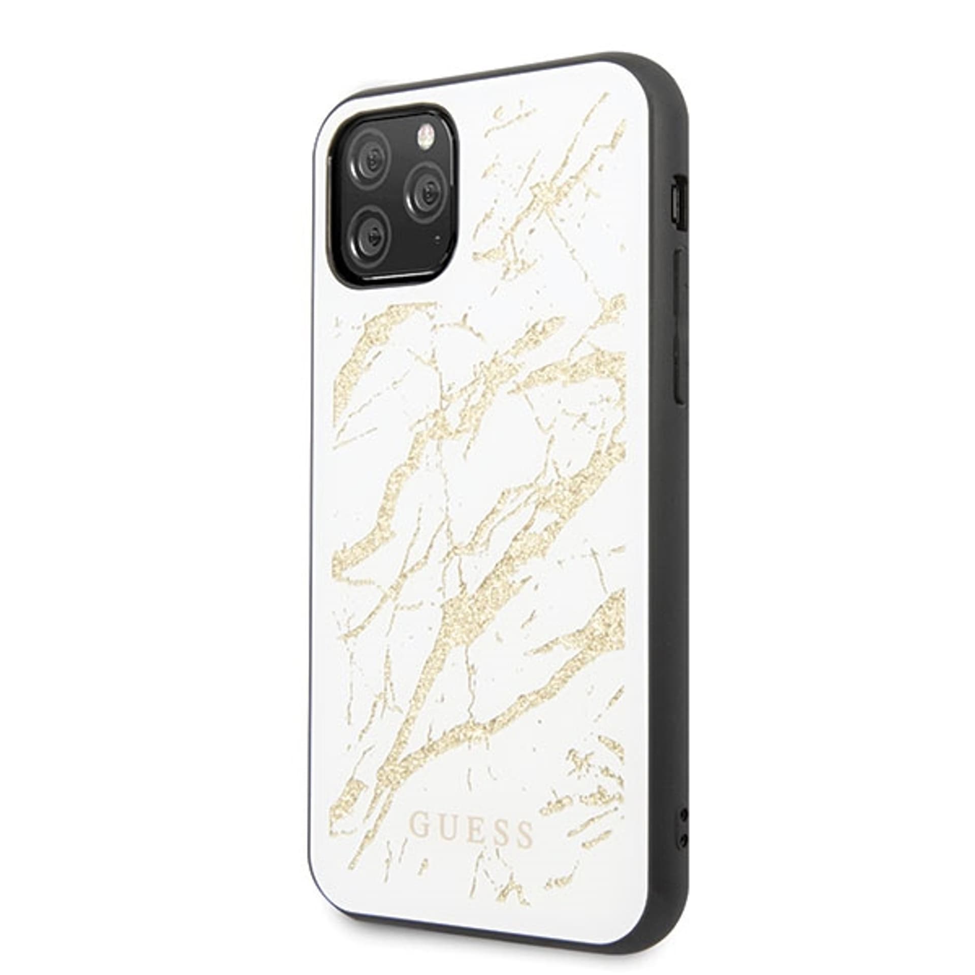 

Guess GUHCN65MGGWH iPhone 11 Pro Max biały/white hard case Glitter Marble Glass