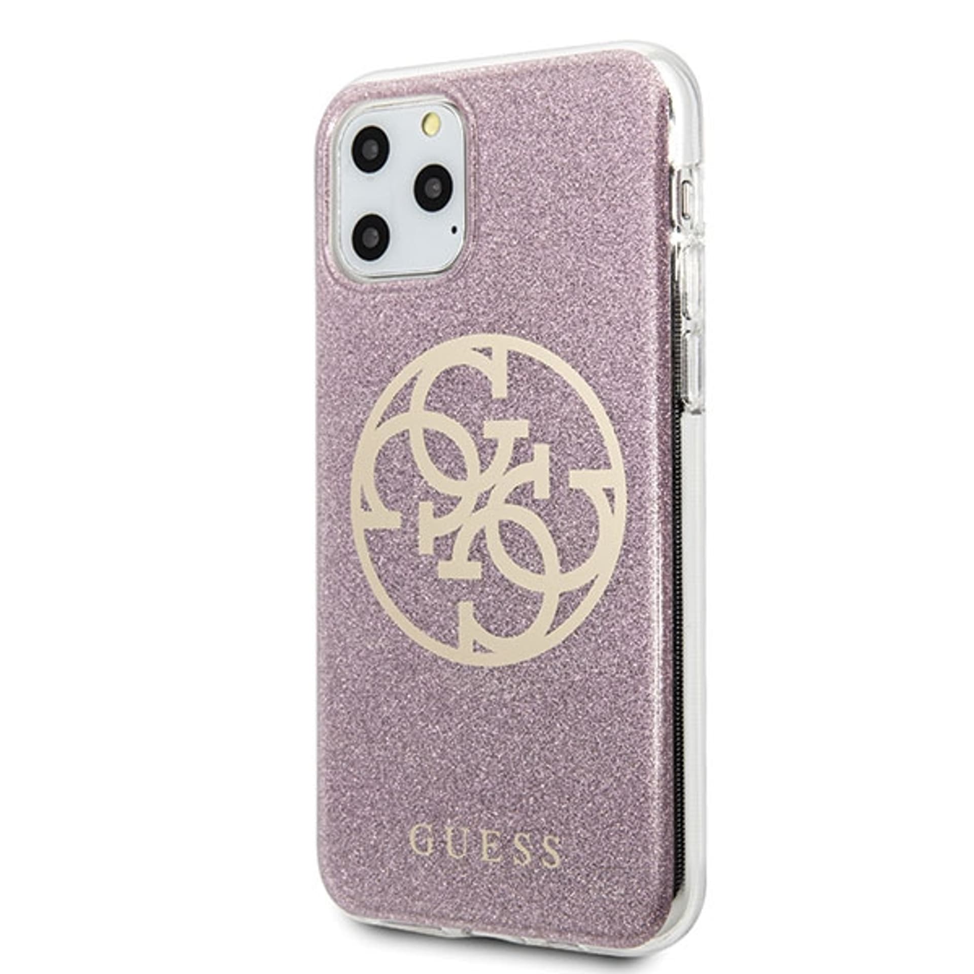 

Guess GUHCN65PCUGLPI iPhone 11 Pro Max różowy/pink hard case 4G Circle Glitter