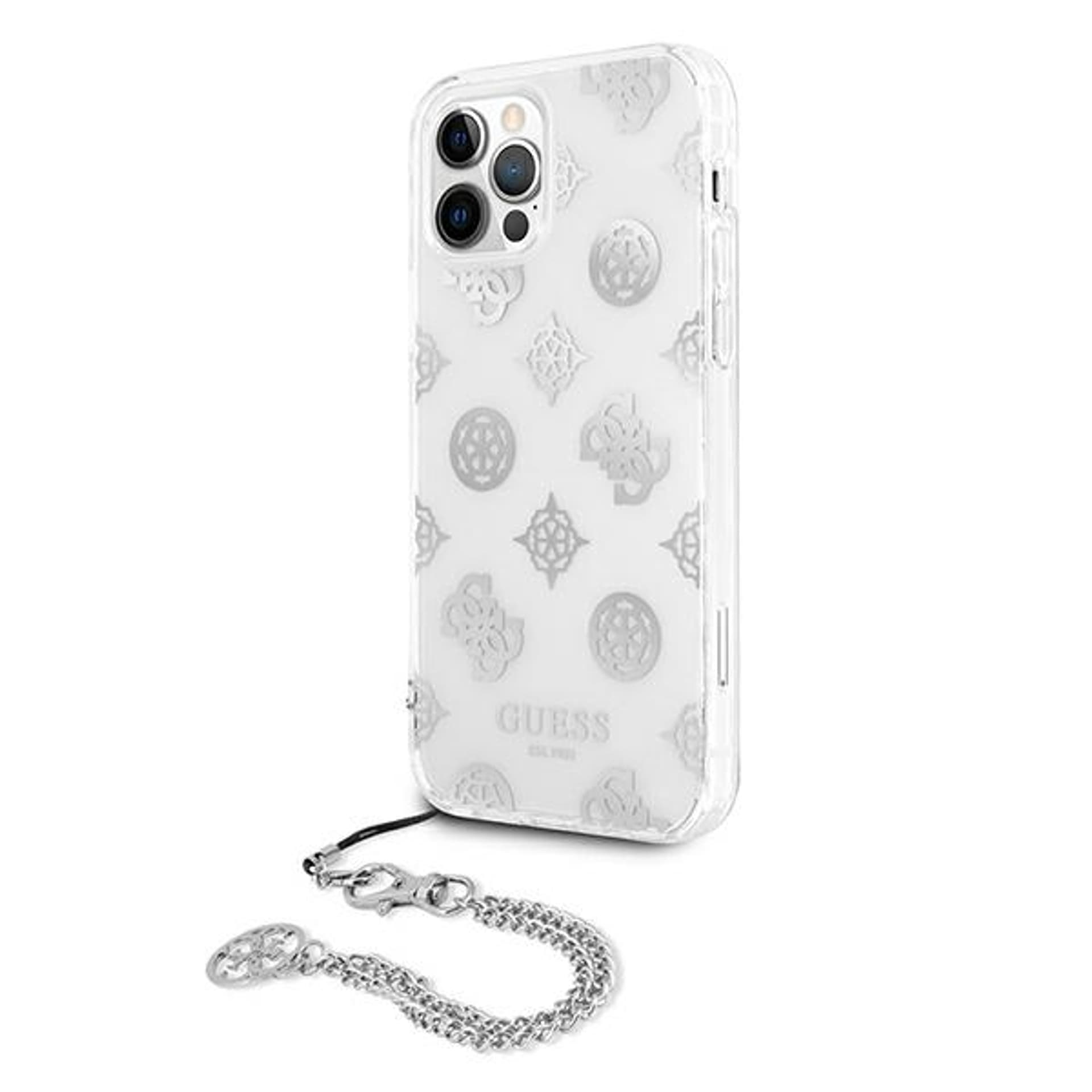 

Guess GUHCP12LKSPESI iPhone 12 Pro Max 6,7" srebrny/silver hardcase Peony Chain Collection