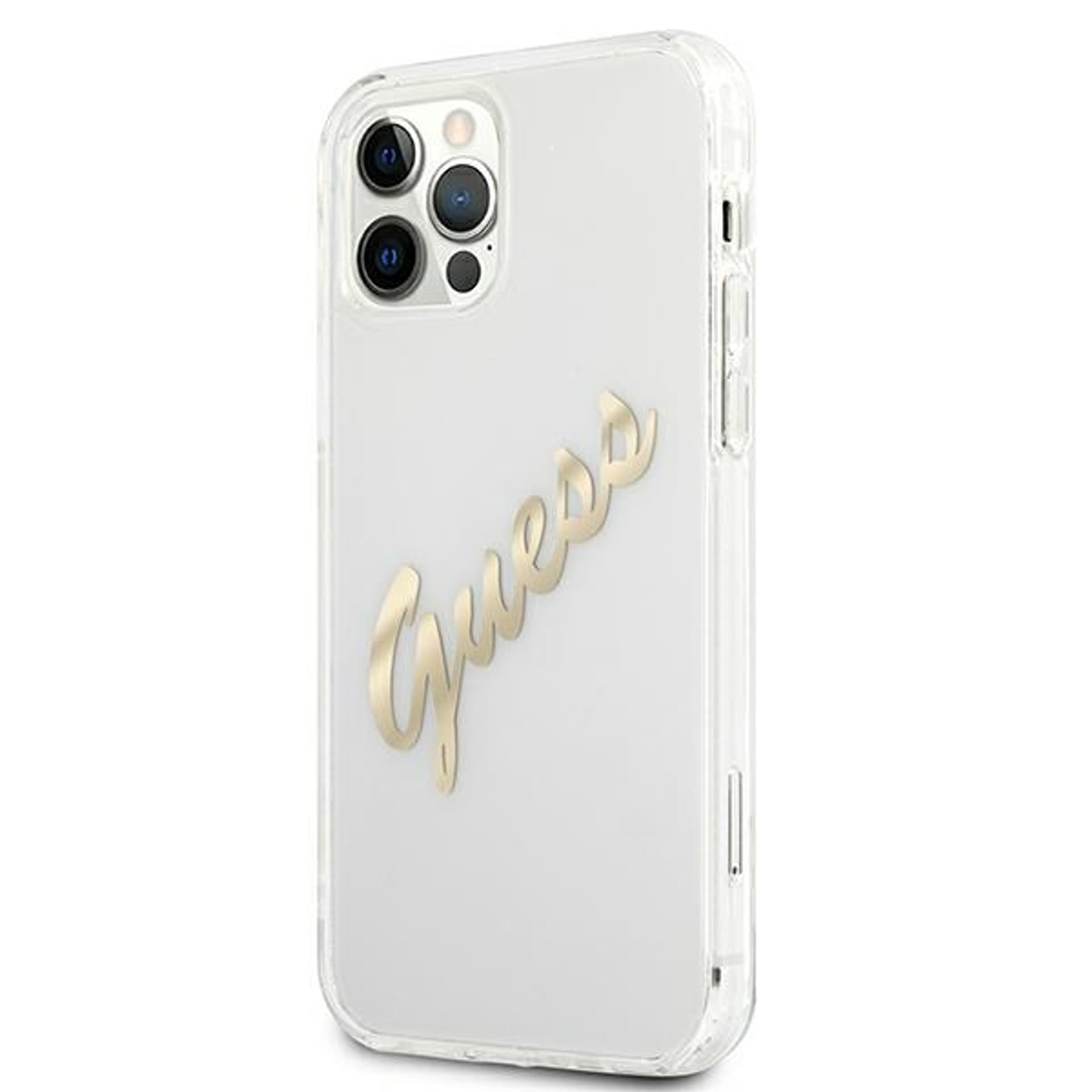 

Guess GUHCP12LKTRSVGO iPhone 12 Pro Max 6,7" Transparent hardcase Vintage Script Gold