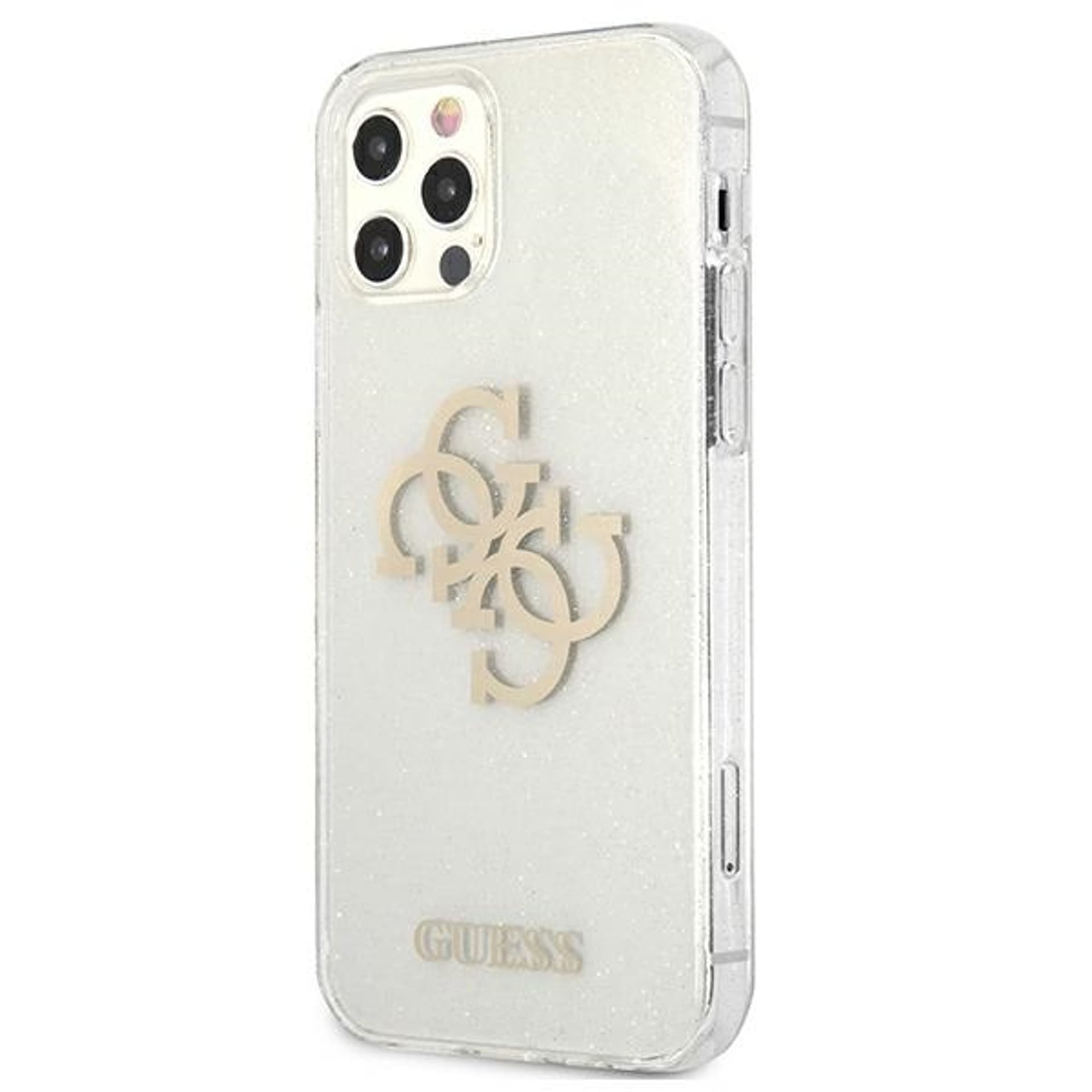 

Guess GUHCP12LPCUGL4GTR iPhone 12 Pro Max 6,7" transparent hard case Glitter 4G Big Logo