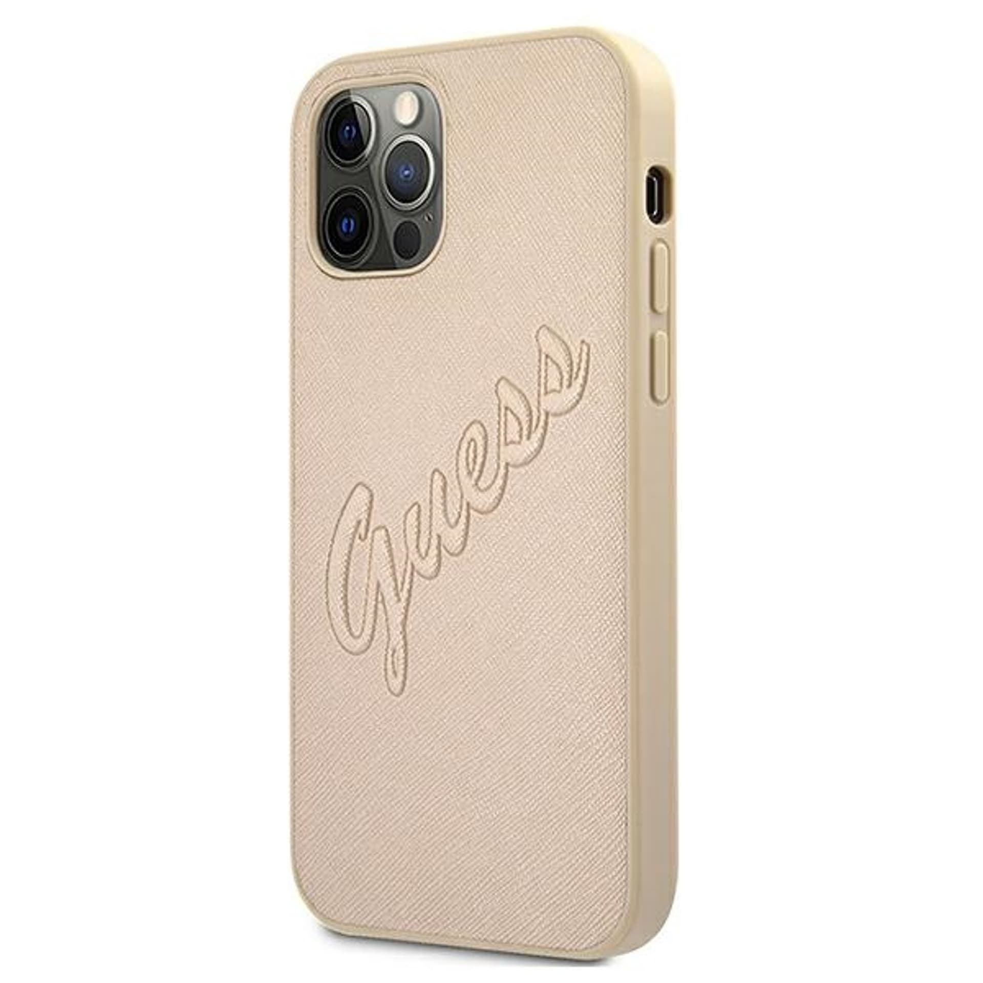 

Guess GUHCP12LRSAVSLG iPhone 12 Pro Max 6,7" złoty/gold hardcase Saffiano Vintage Script