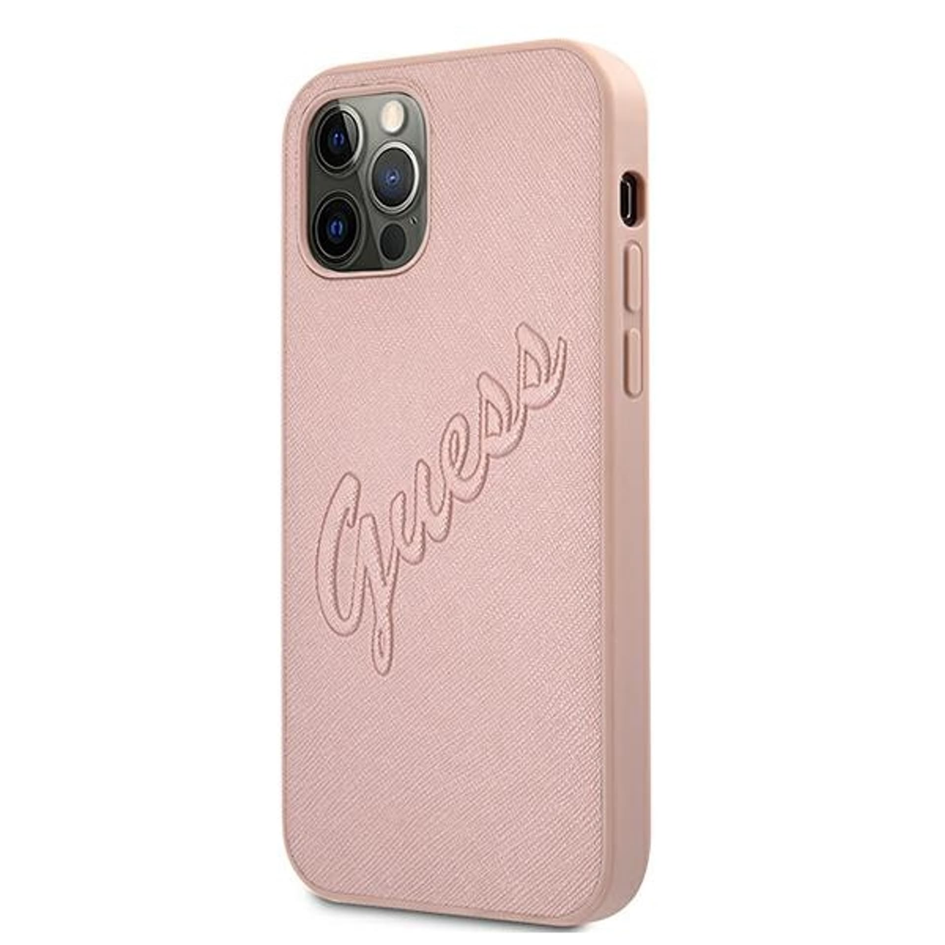 

Guess GUHCP12LRSAVSRG iPhone 12 Pro Max 6,7" różowy/pink hardcase Saffiano Vintage Script