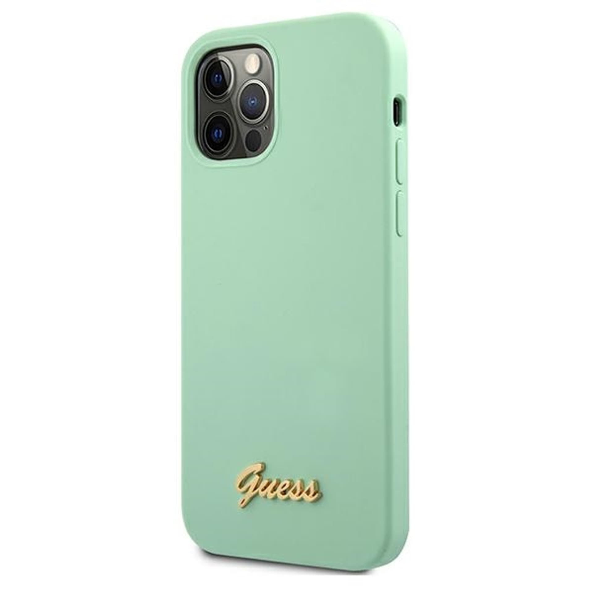 

Guess GUHCP12MLSLMGGN iPhone 12/12 Pro 6,1" zielony/green hardcase Metal Logo Script