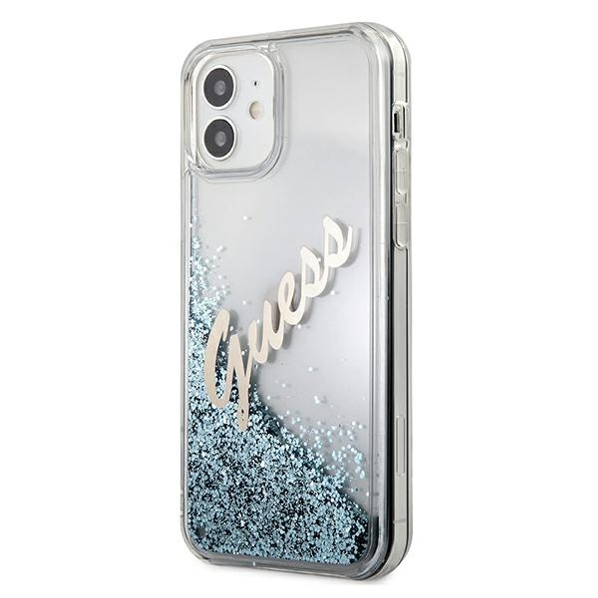 

Guess GUHCP12SGLVSBL iPhone 12 mini 5,4" niebieski/blue hardcase Glitter Vintage Script