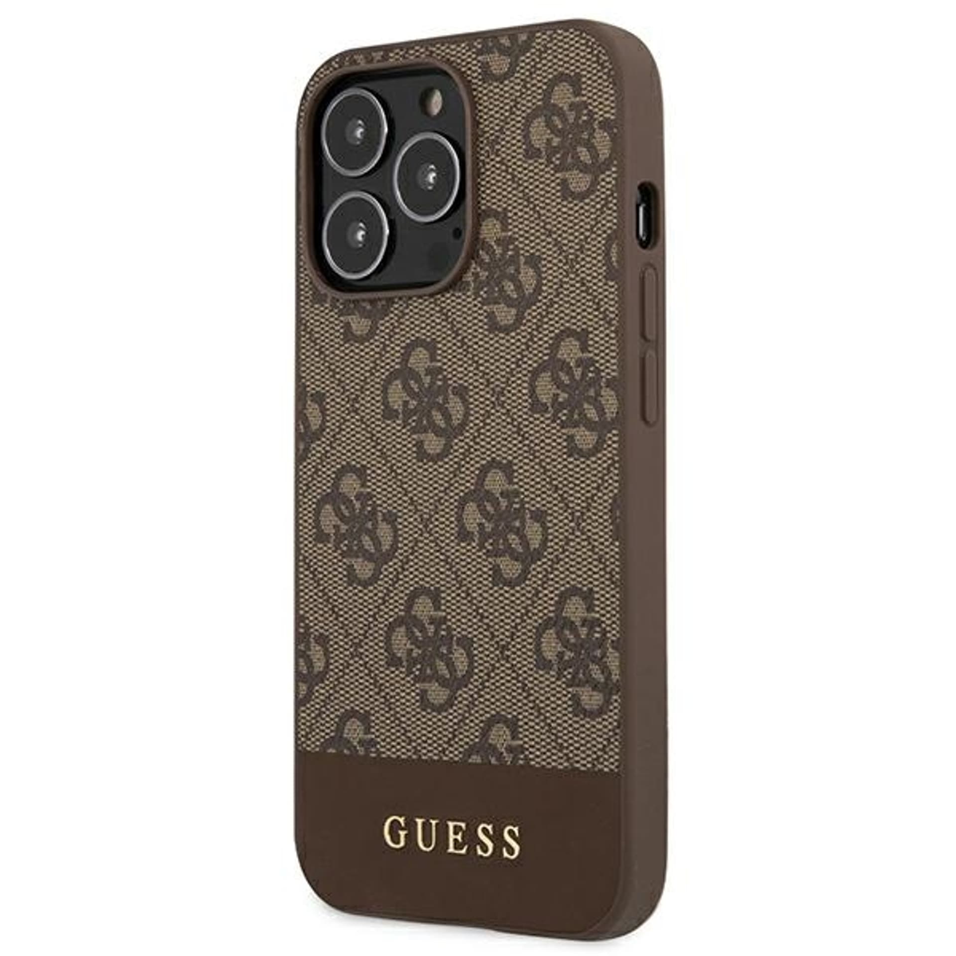 

Guess GUHCP13LG4GLBR iPhone 13 Pro / 13 6,1" brązowy/brown hard case 4G Stripe Collection