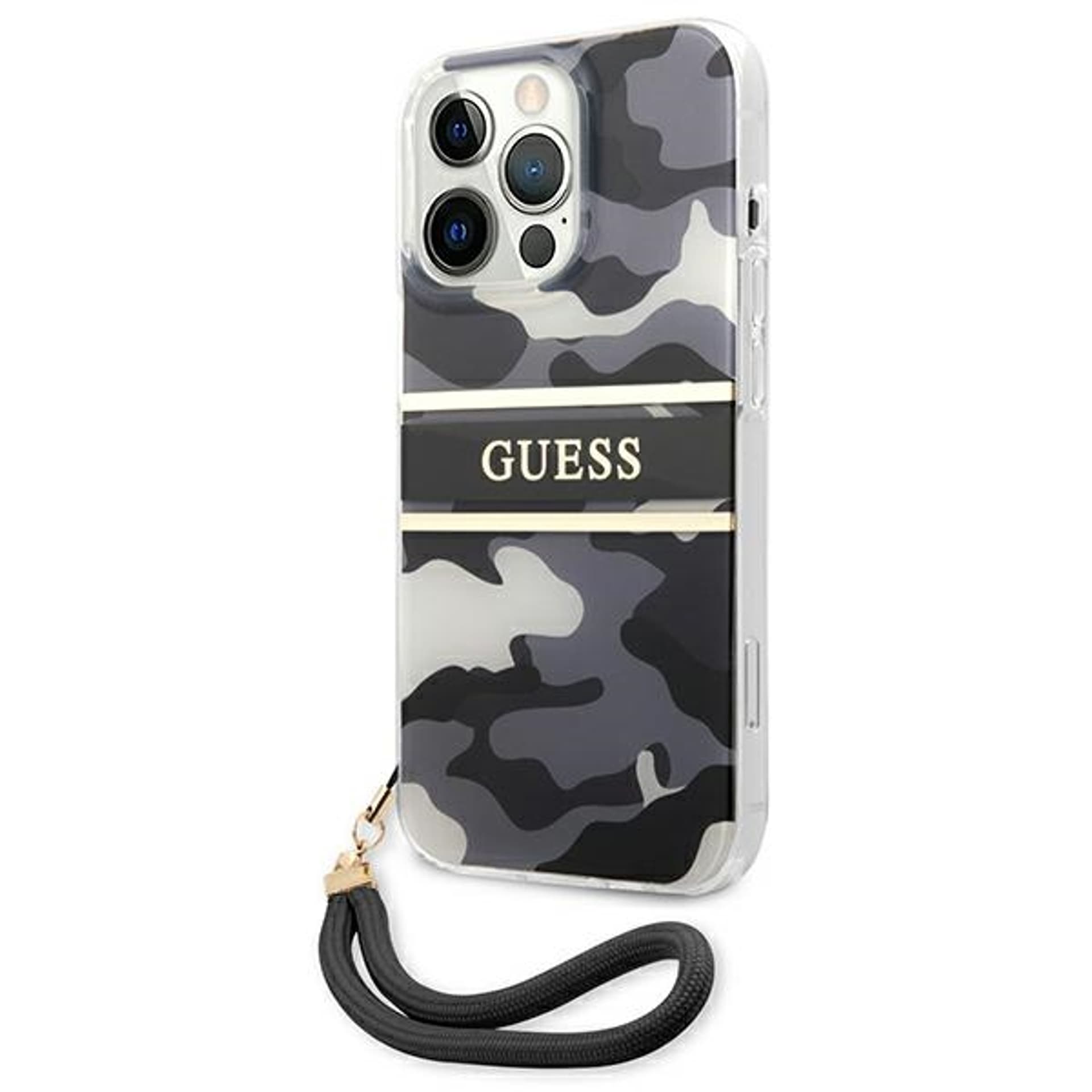 

Guess GUHCP13XKCABBK iPhone 13 Pro Max 6,7" czarny/black hardcase Camo Strap Collection