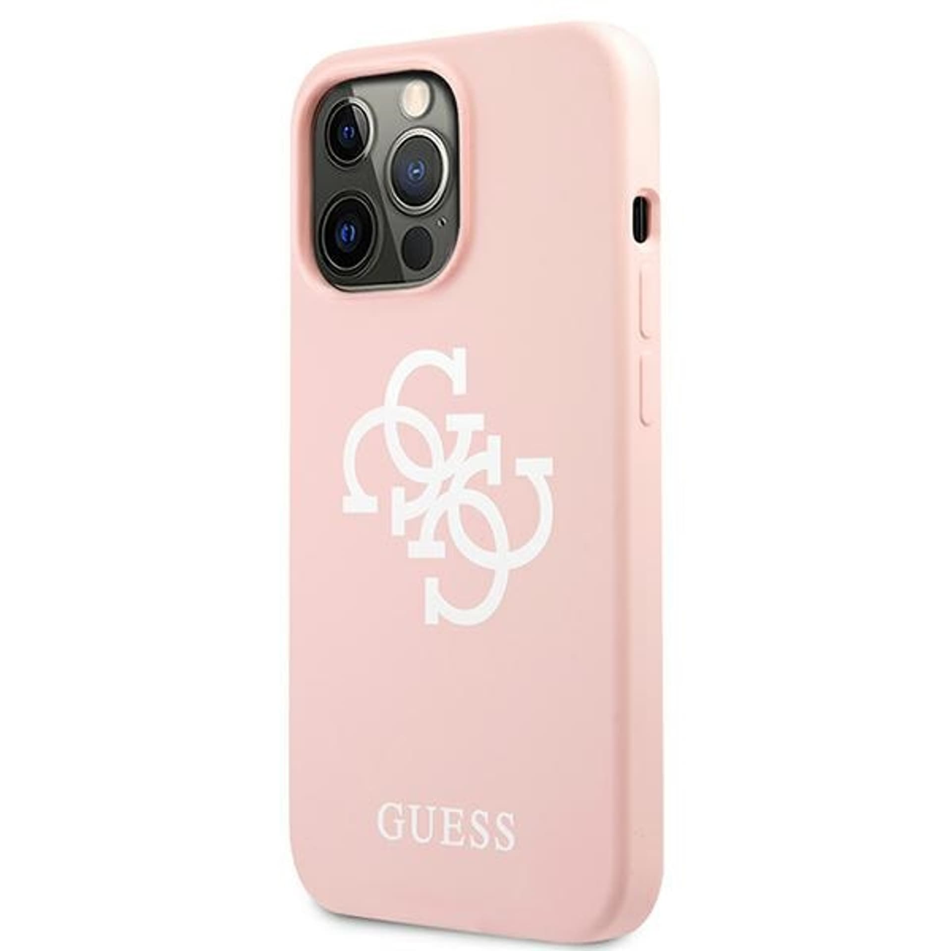 

Guess GUHCP13LLS4GWPI iPhone 13 Pro / 13 6,1" różowy/pink hard case Silicone 4G Logo