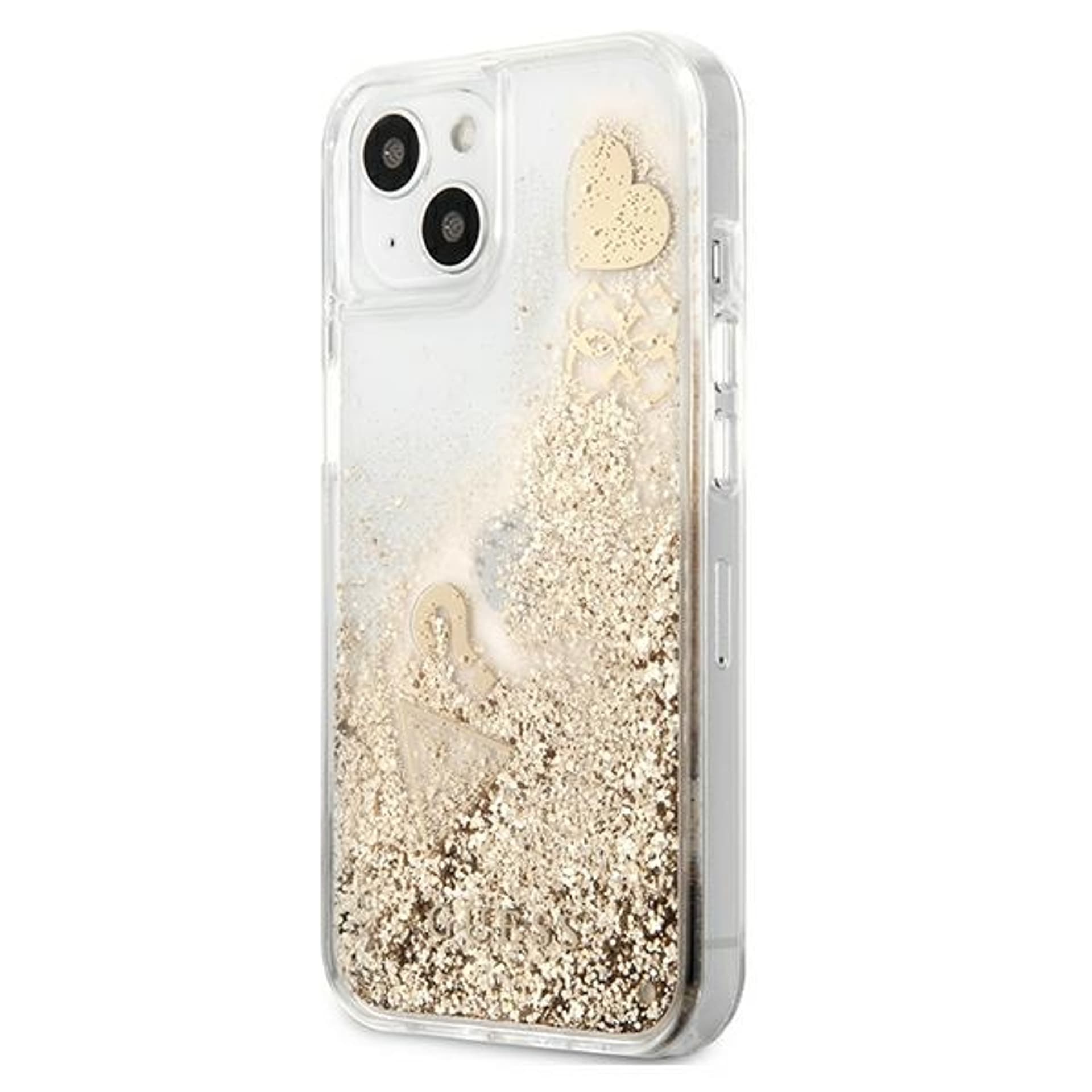 

Guess GUHCP13SGLHFLGO iPhone 13 mini 5,4" gold/złoty hardcase Glitter Charms