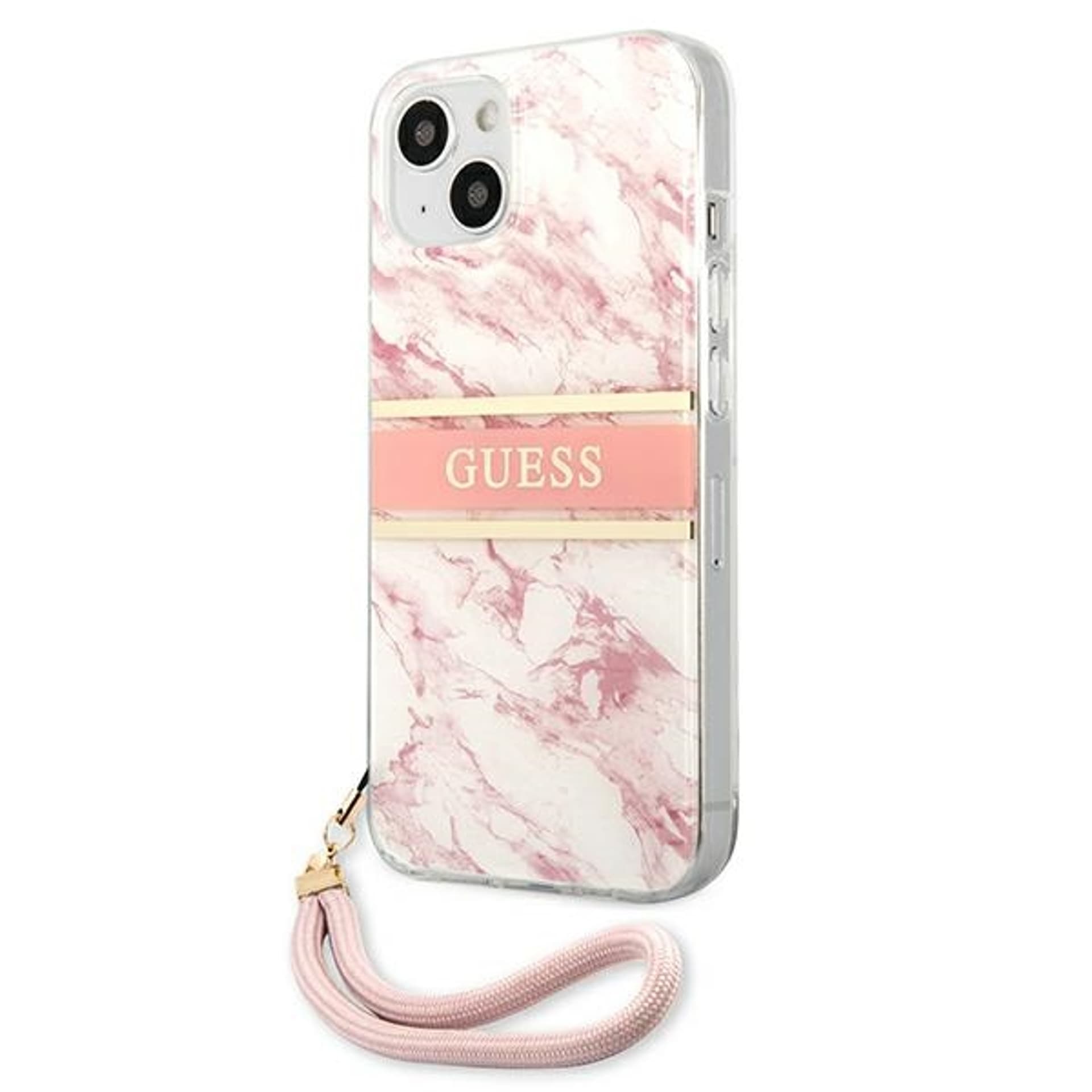 

Guess GUHCP13SKMABPI iPhone 13 mini 5,4" różowy/pink hardcase Marble Strap Collection