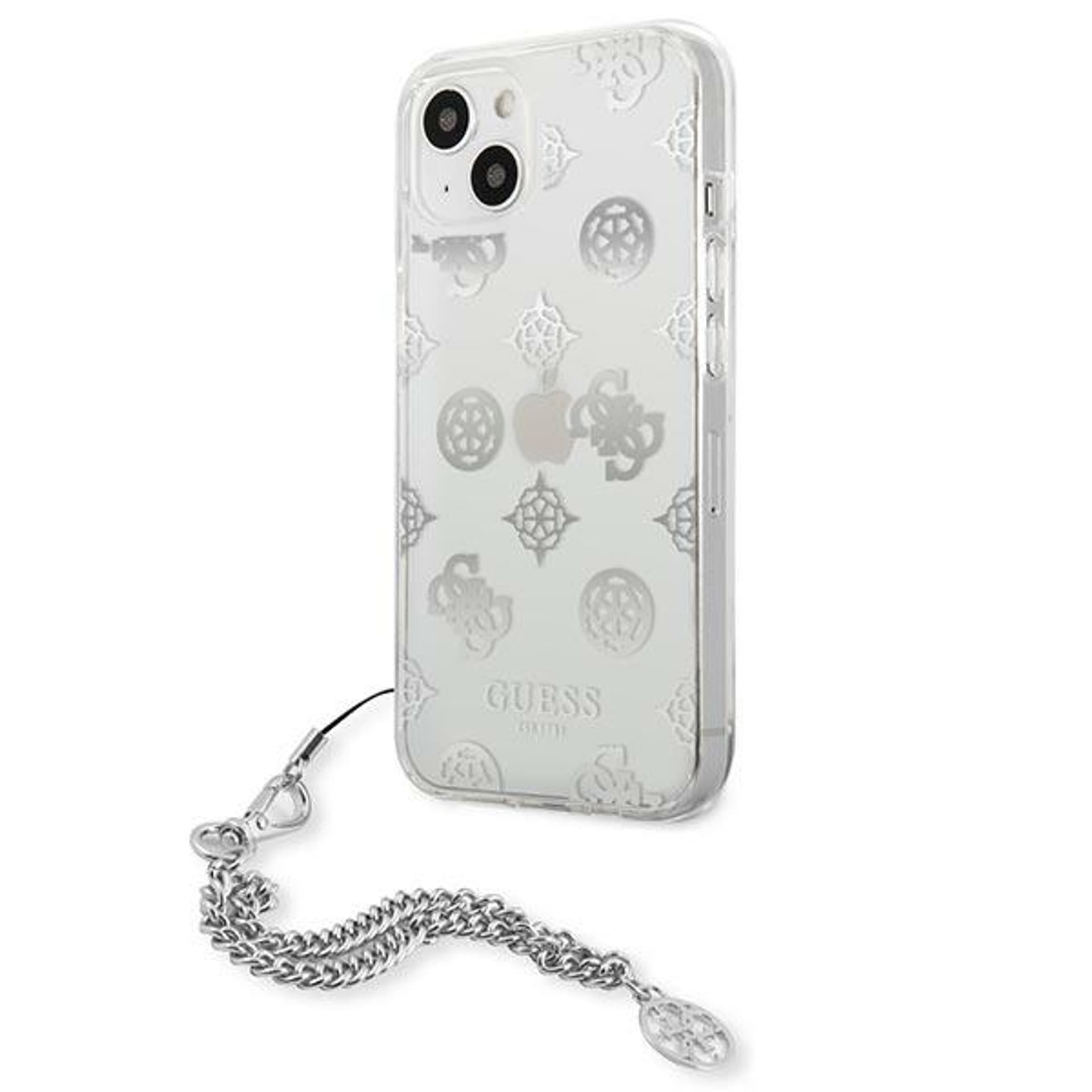 

Guess GUHCP13SKSPESI iPhone 13 mini 5,4" srebrny/silver hardcase Peony Chain Collection