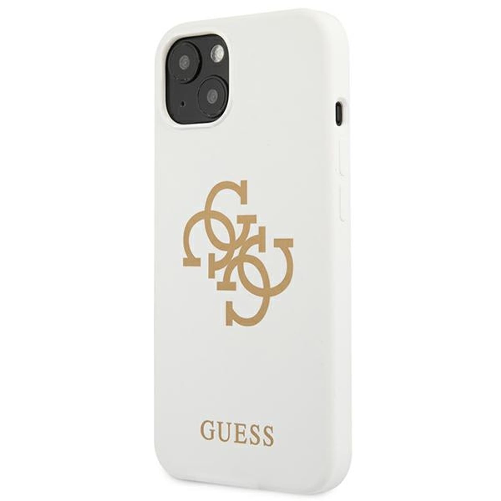 

Guess GUHCP13MLS4GGWH iPhone 13 / 14 / 15 6.1" biały/white hard case Silicone 4G Logo