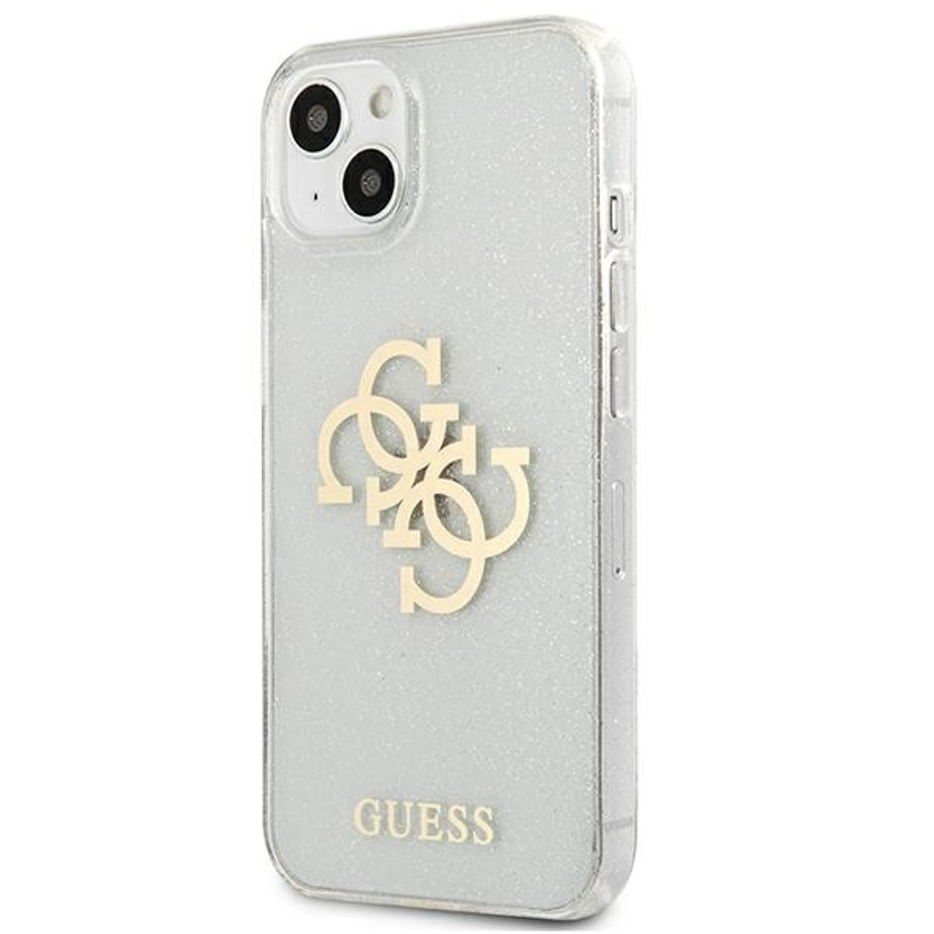 

Guess GUHCP13SPCUGL4GTR iPhone 13 mini 5,4" transparent hard case Glitter 4G Big Logo