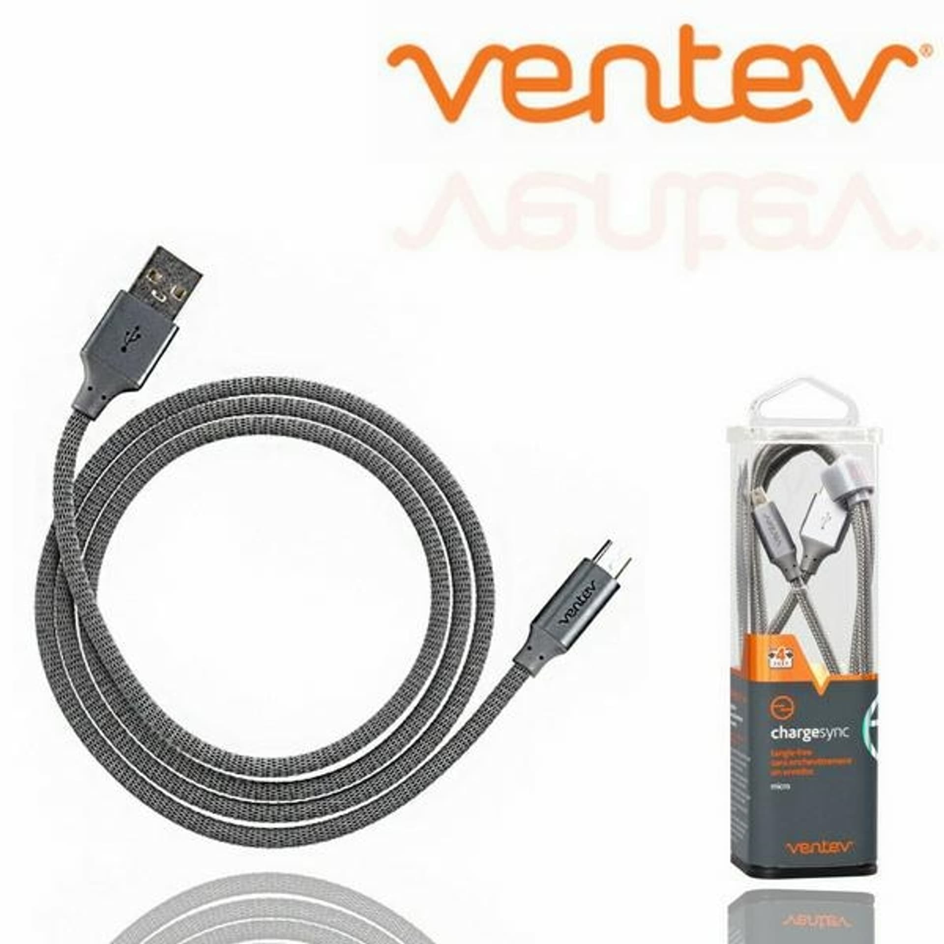 

Kabel Ventev 1.2M USB-A/microUSB srebrny/silver 29428