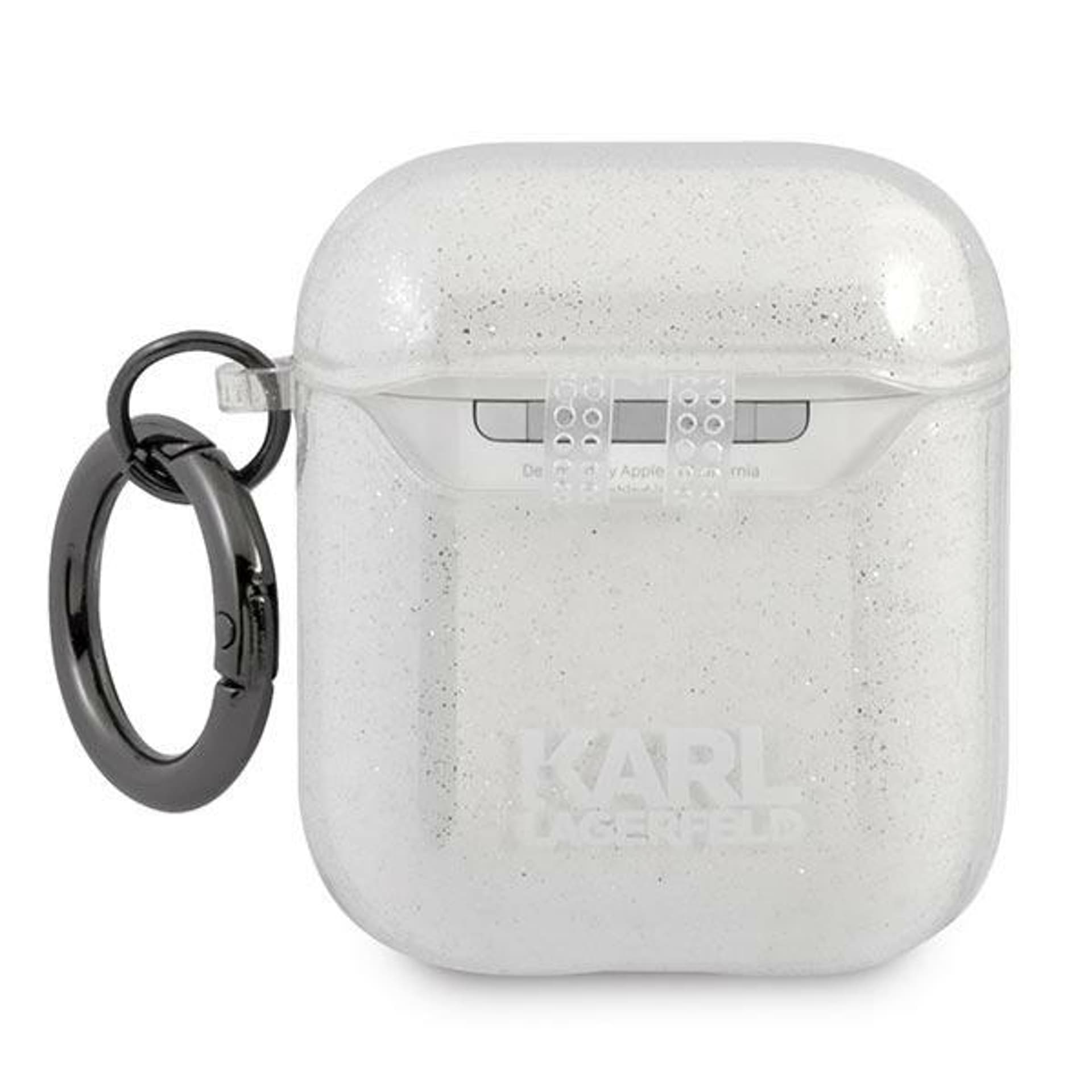 

Karl Lagerfeld KLA2UKHGS AirPods cover srebrny/silver Glitter Karl`s Head