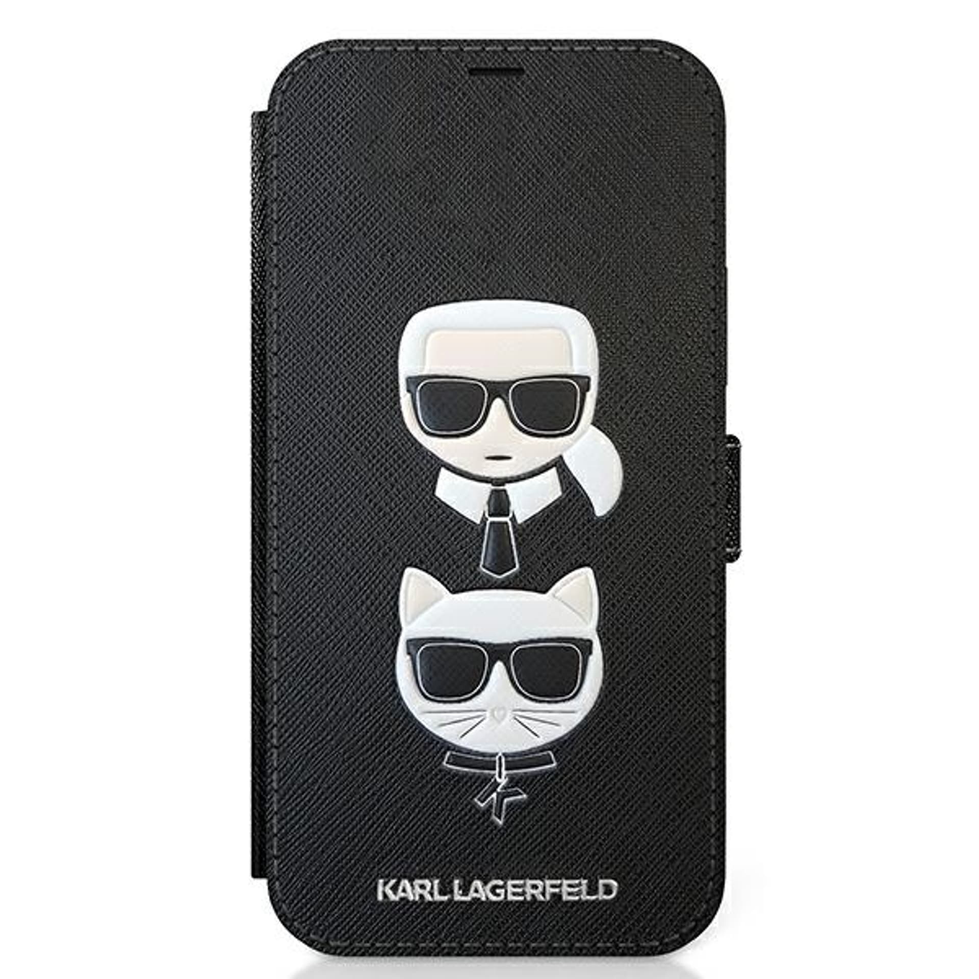 

Karl Lagerfeld KLFLBKP12SSAKICKCBK iPhone 12 mini 5,4" czarny/black book Saffiano Karl & Choupette