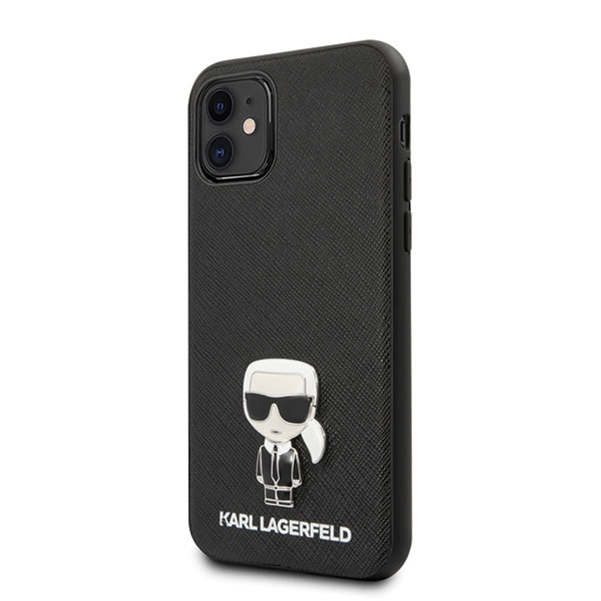

Karl Lagerfeld KLHCP12SIKMSBK iPhone 12 mini 5,4" czarny/black hardcase Saffiano Ikonik Metal