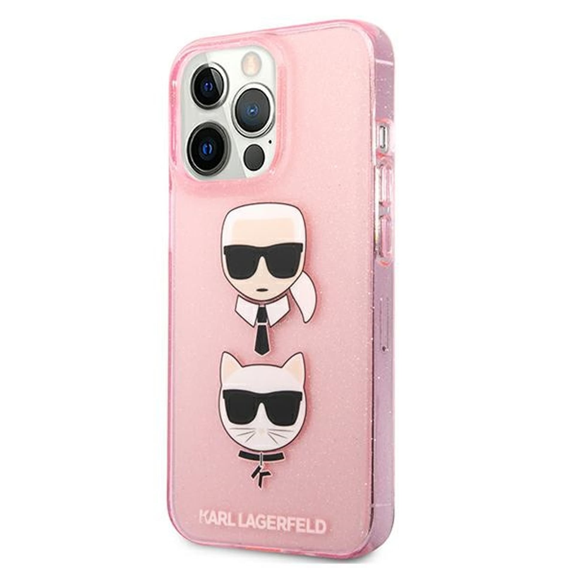 

Karl Lagerfeld KLHCP13XKCTUGLP iPhone 13 Pro Max 6,7" różowy/pink hardcase Glitter Karl`s & Choupette
