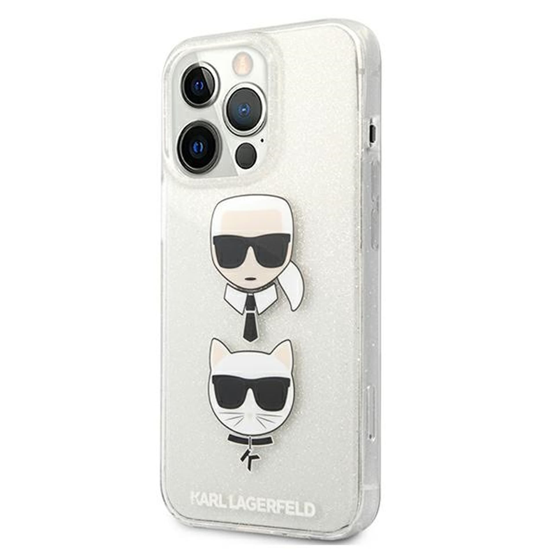 

Karl Lagerfeld KLHCP13LKCTUGLS iPhone 13 Pro / 13 6,1" srebrny/silver hardcase Glitter Karl`s & Choupette