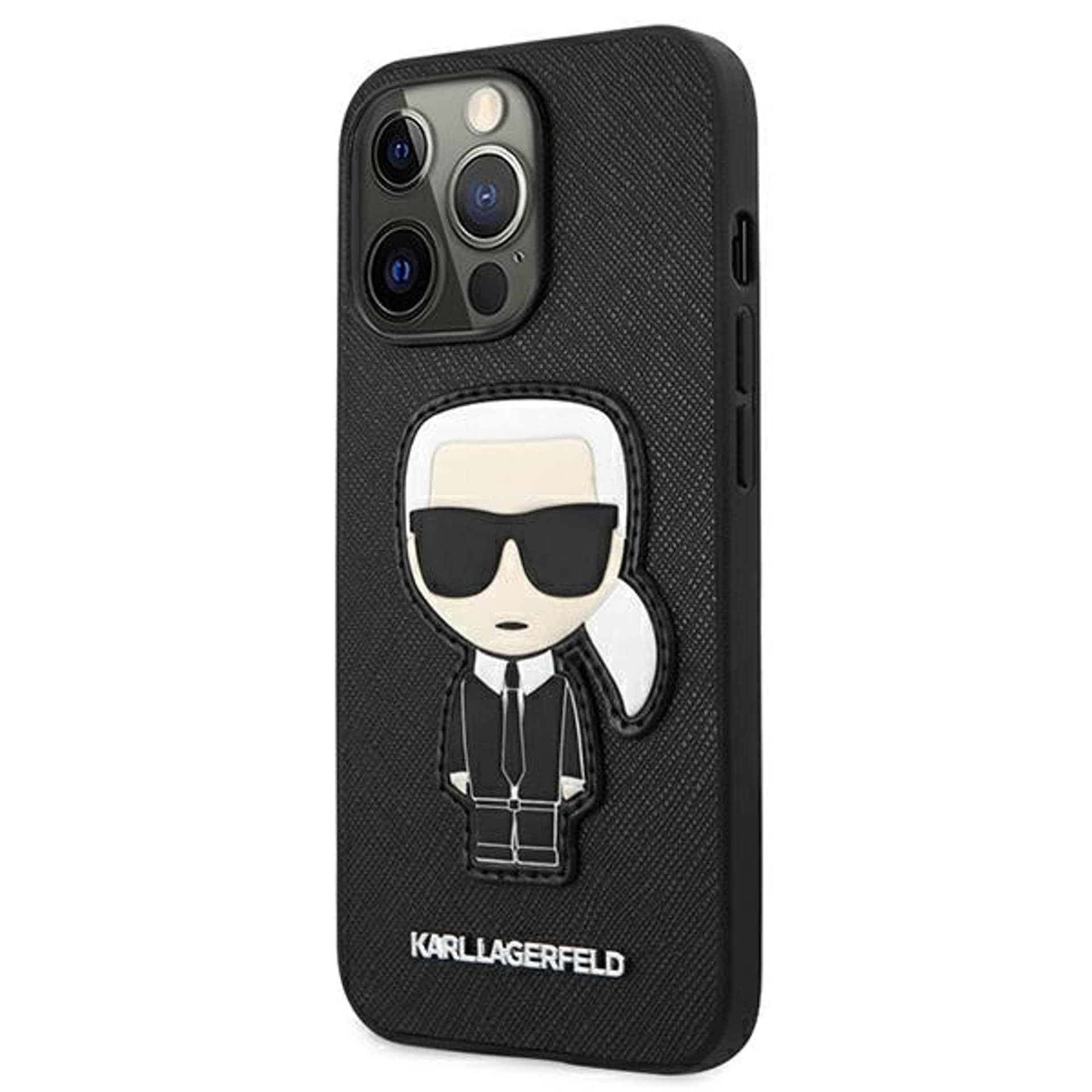 

Karl Lagerfeld KLHCP13LOKPK iPhone 13 Pro / 13 6,1" czarny/black hardcase Saffiano Ikonik Karl`s Patch
