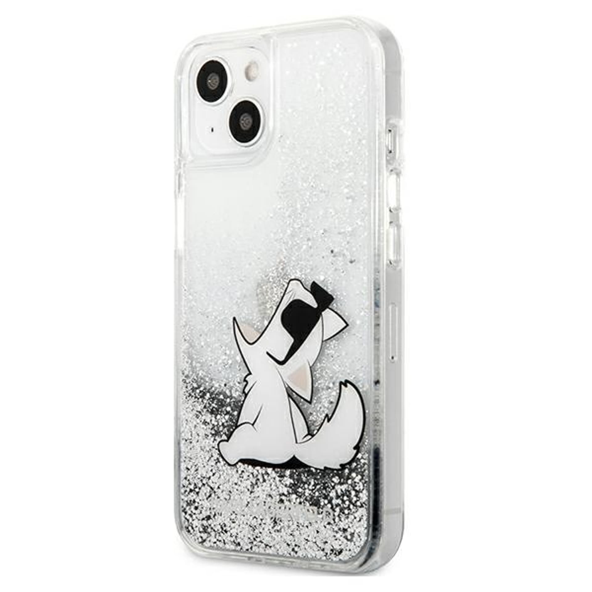 

Karl Lagerfeld KLHCP13SGCFS iPhone 13 mini 5,4" srebrny/silver hardcase Liquid Glitter Choupette Fun