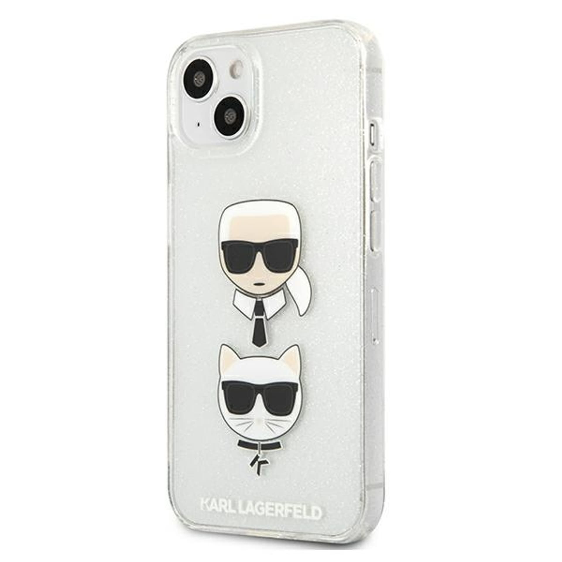 

Karl Lagerfeld KLHCP13MKCTUGLS iPhone 13 6,1" srebrny/silver hardcase Glitter Karl`s & Choupette