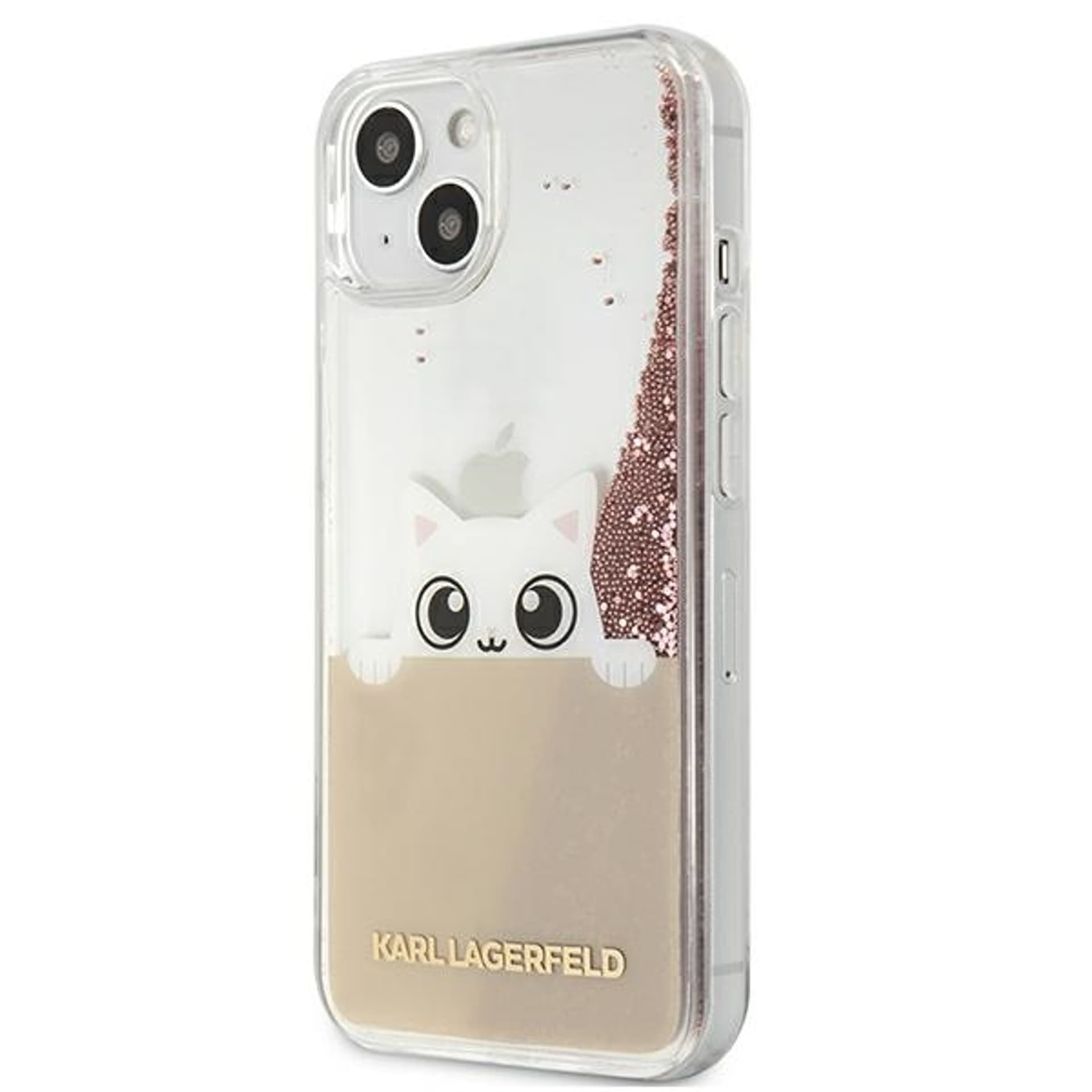 

Karl Lagerfeld KLHCP13MPABGNU iPhone 13 6,1" różowy/pink hardcase PEEK A BOO Liquid Glitter