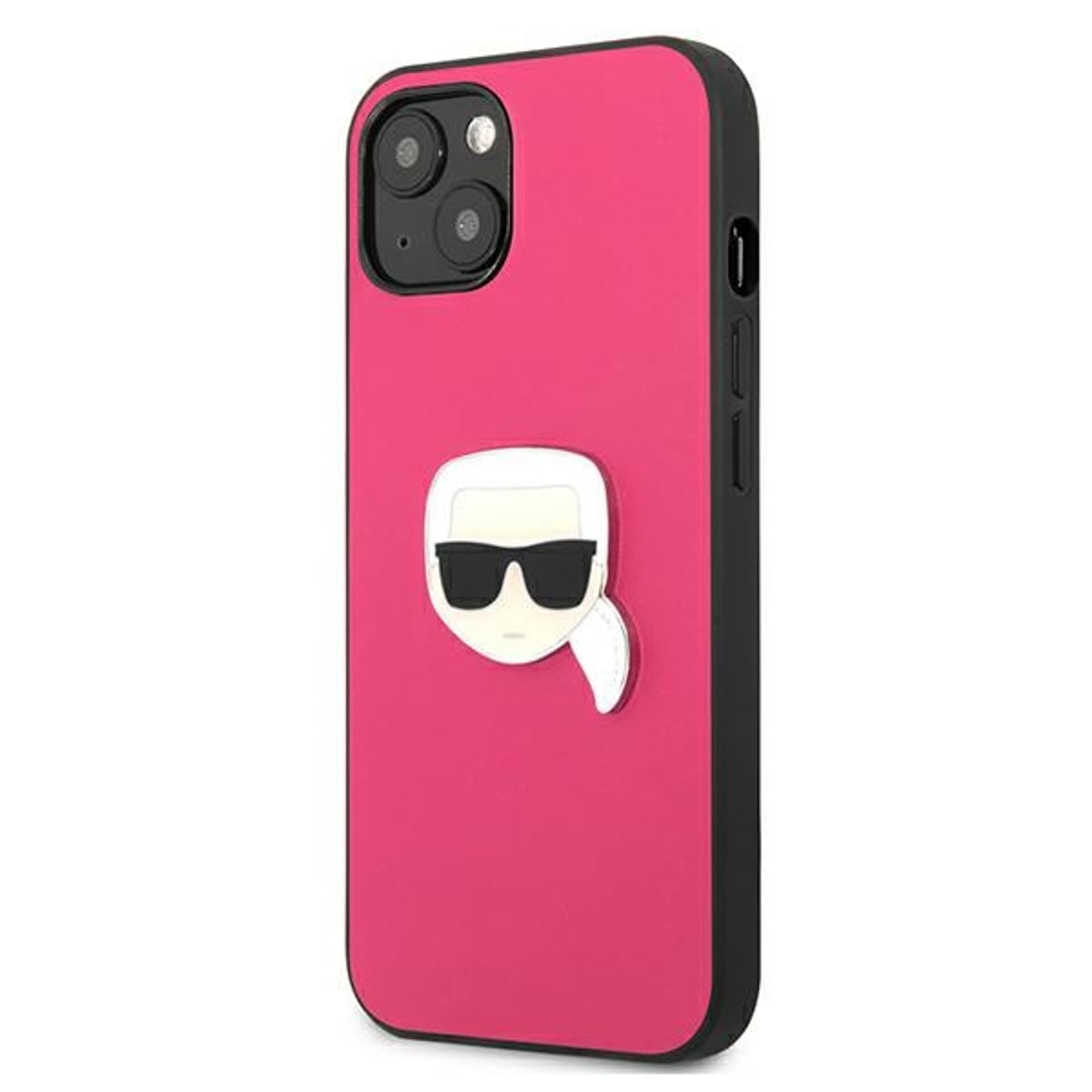 

Karl Lagerfeld KLHCP13SPKMP iPhone 13 mini 5,4" różowy/pink hardcase Leather Ikonik Karl`s Head Metal