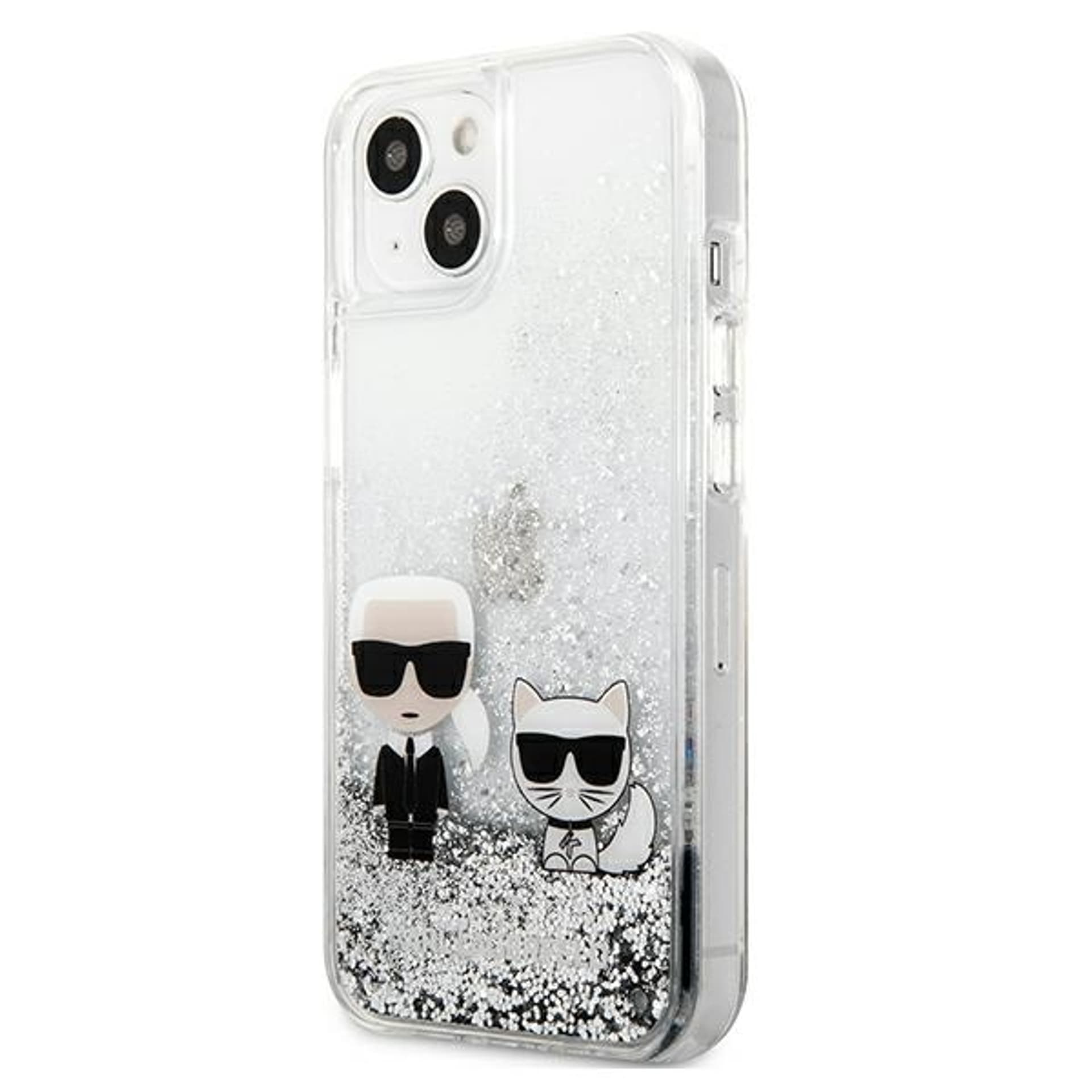 

Karl Lagerfeld KLHCP13MGKCS 13 6,1" srebrny/silver hardcase Liquid Glitter Karl&Choupette