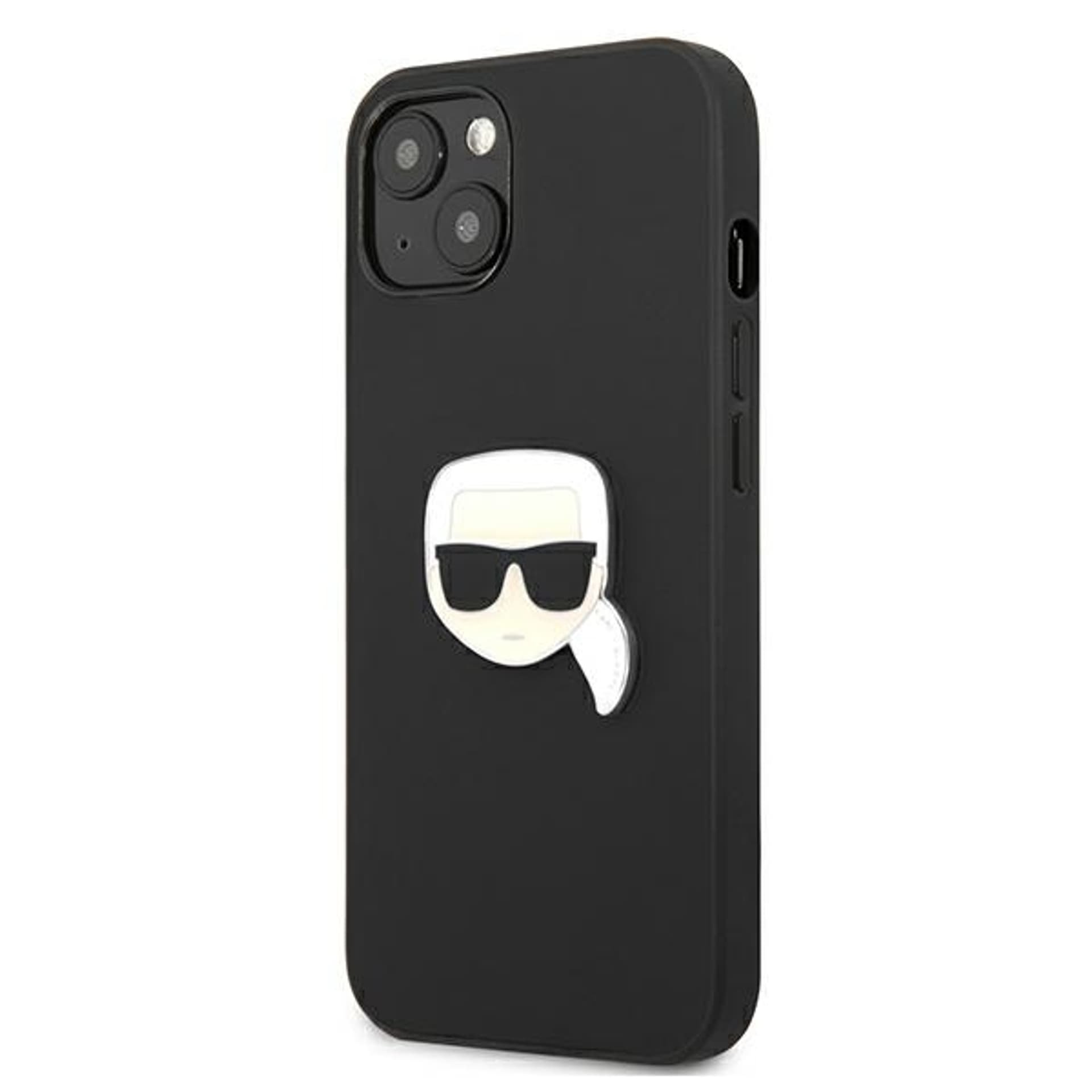 

Karl Lagerfeld KLHCP13SPKMK iPhone 13 mini 5,4" czarny/black hardcase Leather Ikonik Karl`s Head Metal