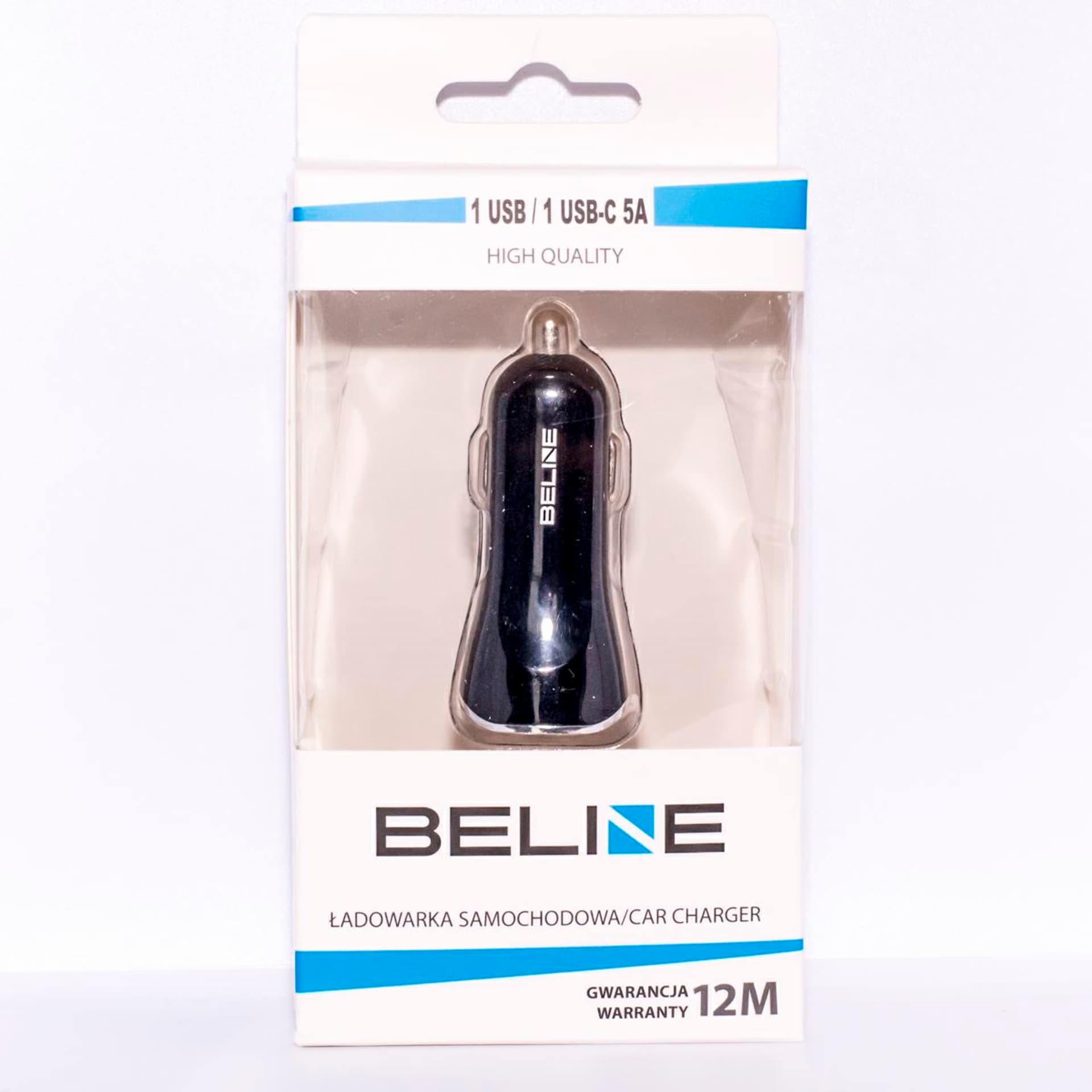 

Ład. sam. Beline 1xUSB i 1xUSB-C 5A 30W czarny/black (only head)