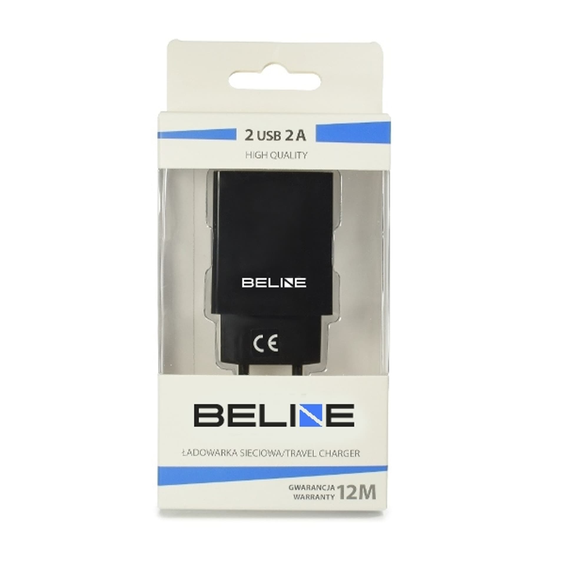 

Ład. siec. Beline 2xUSB 2A czarna/black (only head)