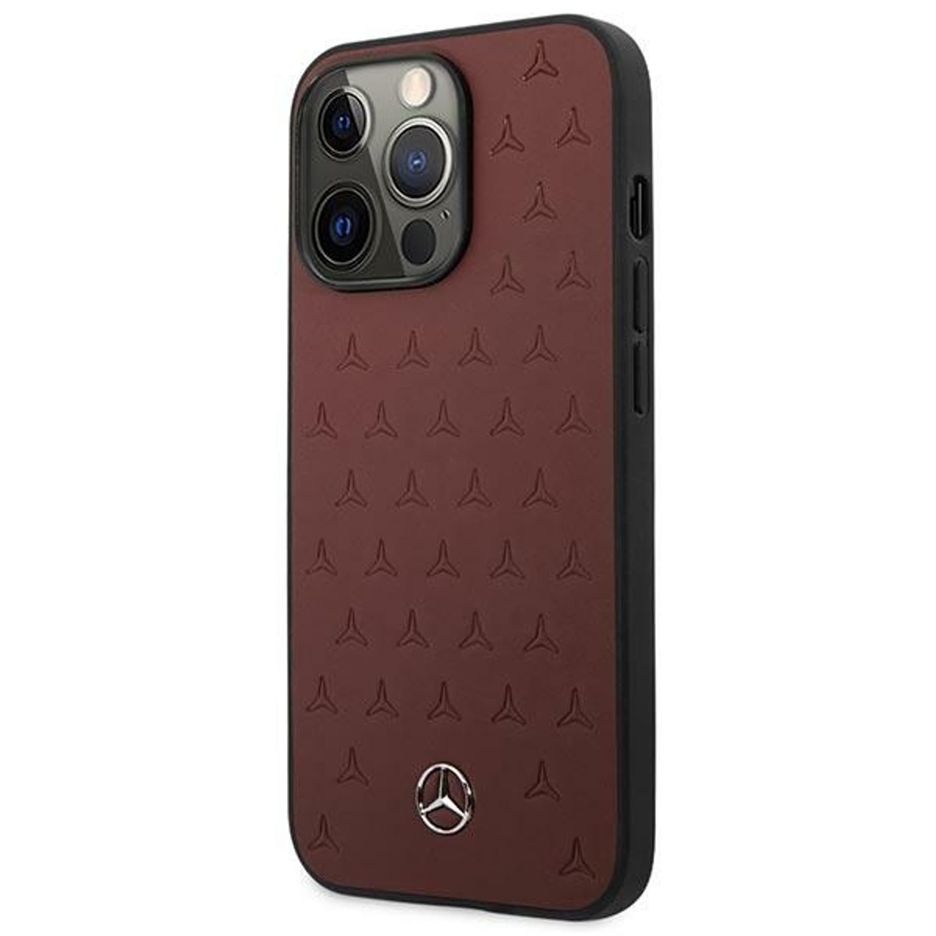 

Mercedes MEHCP13XPSQRE iPhone 13 Pro Max 6,7" czerwony/red hardcase Leather Stars Pattern