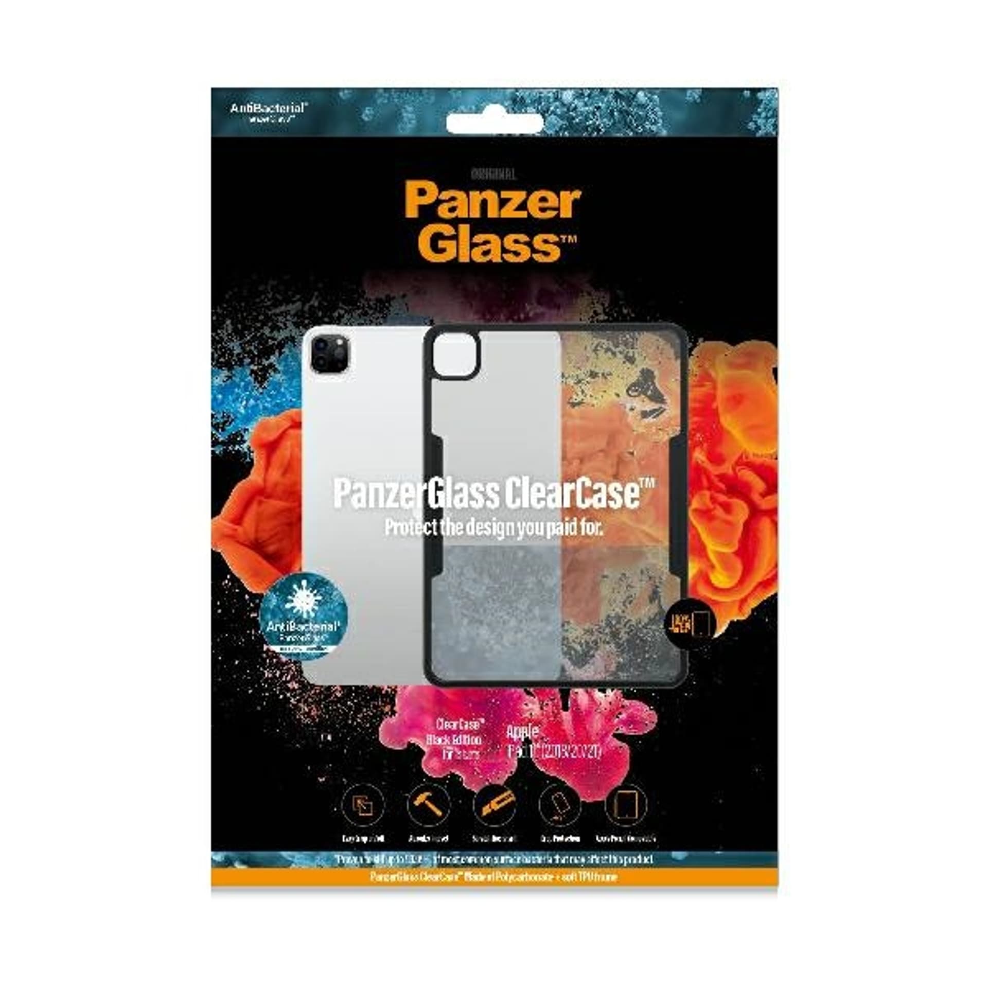 

PanzerGlass ClearCase iPad 11" 2018/20 /21 anttibacterial czarny/black