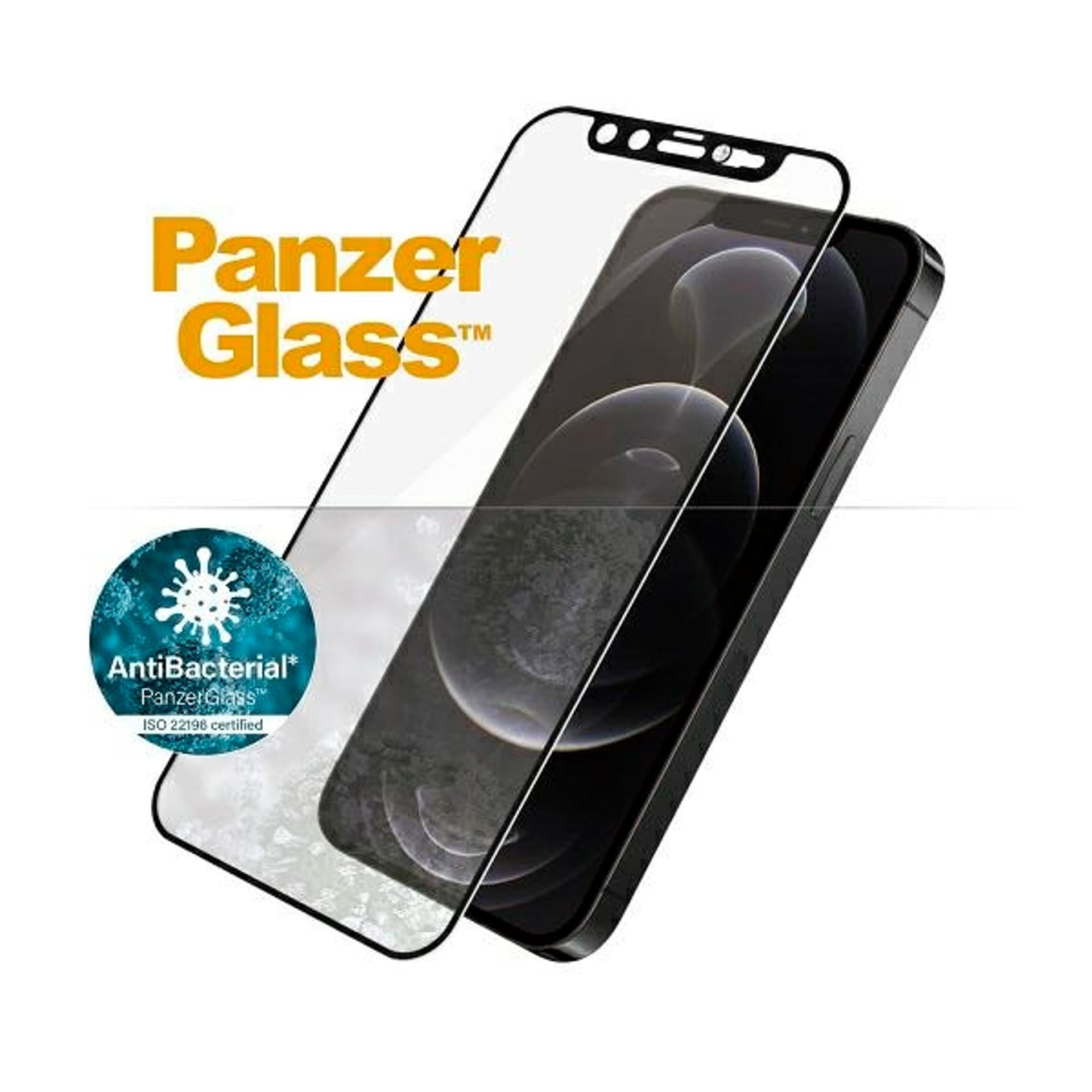 

PanzerGlass E2E Microfracture iPhone 12 /12 Pro 6,1" CamSlider Swarovsky Case Friendly AntiBacterial czarny/black