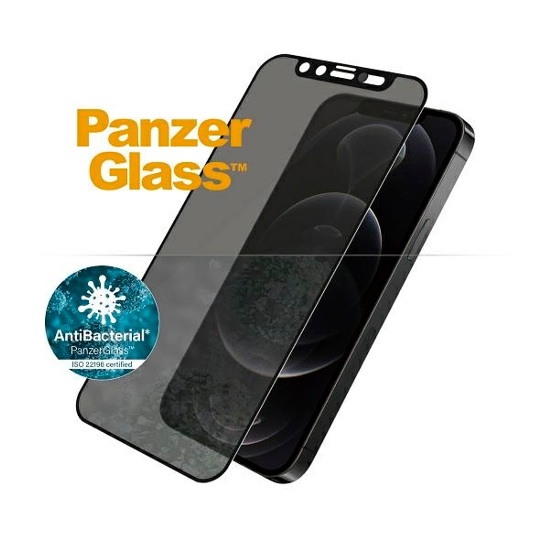 

PanzerGlass E2E Microfracture iPhone 12 /12 Pro 6,1" Case Friendly CamSlider Privacy Antibacterial czarny/black