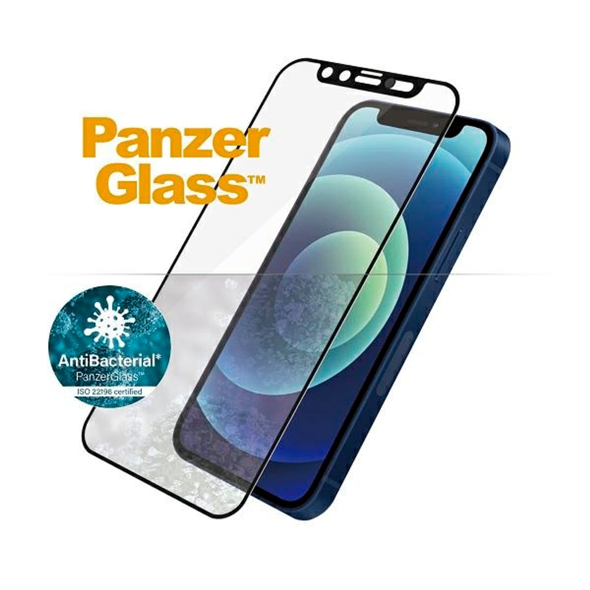 

PanzerGlass E2E Microfracture iPhone 12 Mini 5,4" CamSlider Case Friendly AntiBacterial czarny/black