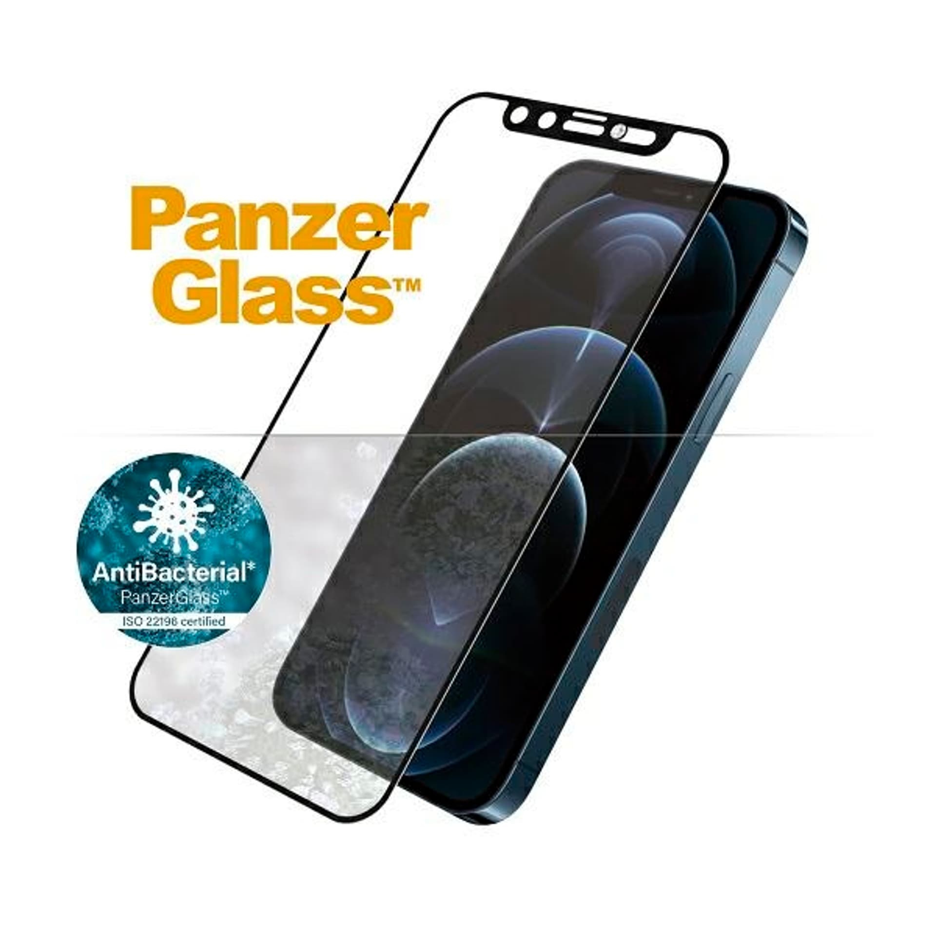 

PanzerGlass E2E Microfracture iPhone 12 Pro Max 6,7" CamSlider Swarovsky Case Friendly AntiBacterial czarny/black