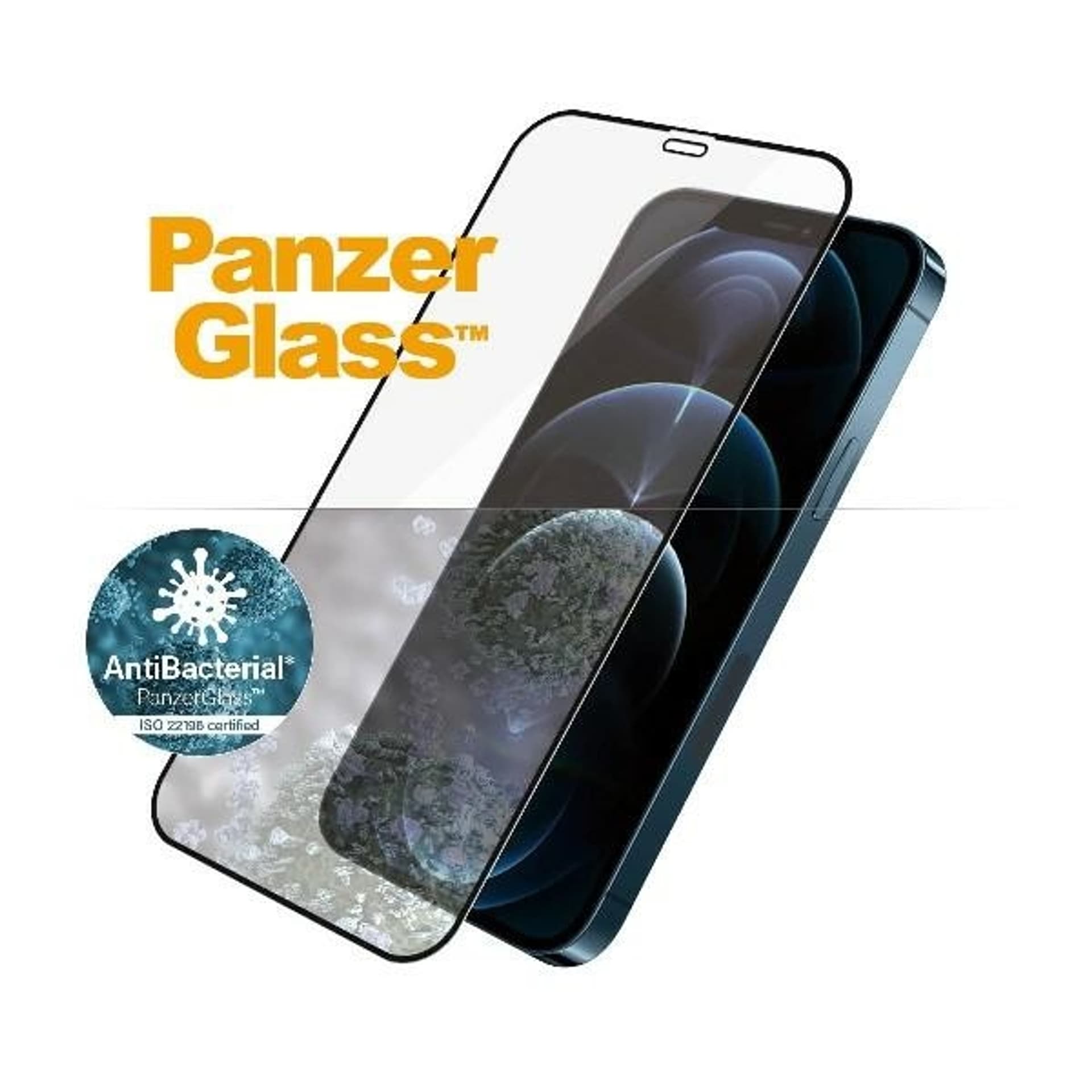 

PanzerGlass Pro E2E Super+ iPhone 12 Pro Max Case Friendly AntiBacterial Microfracture czarny/black