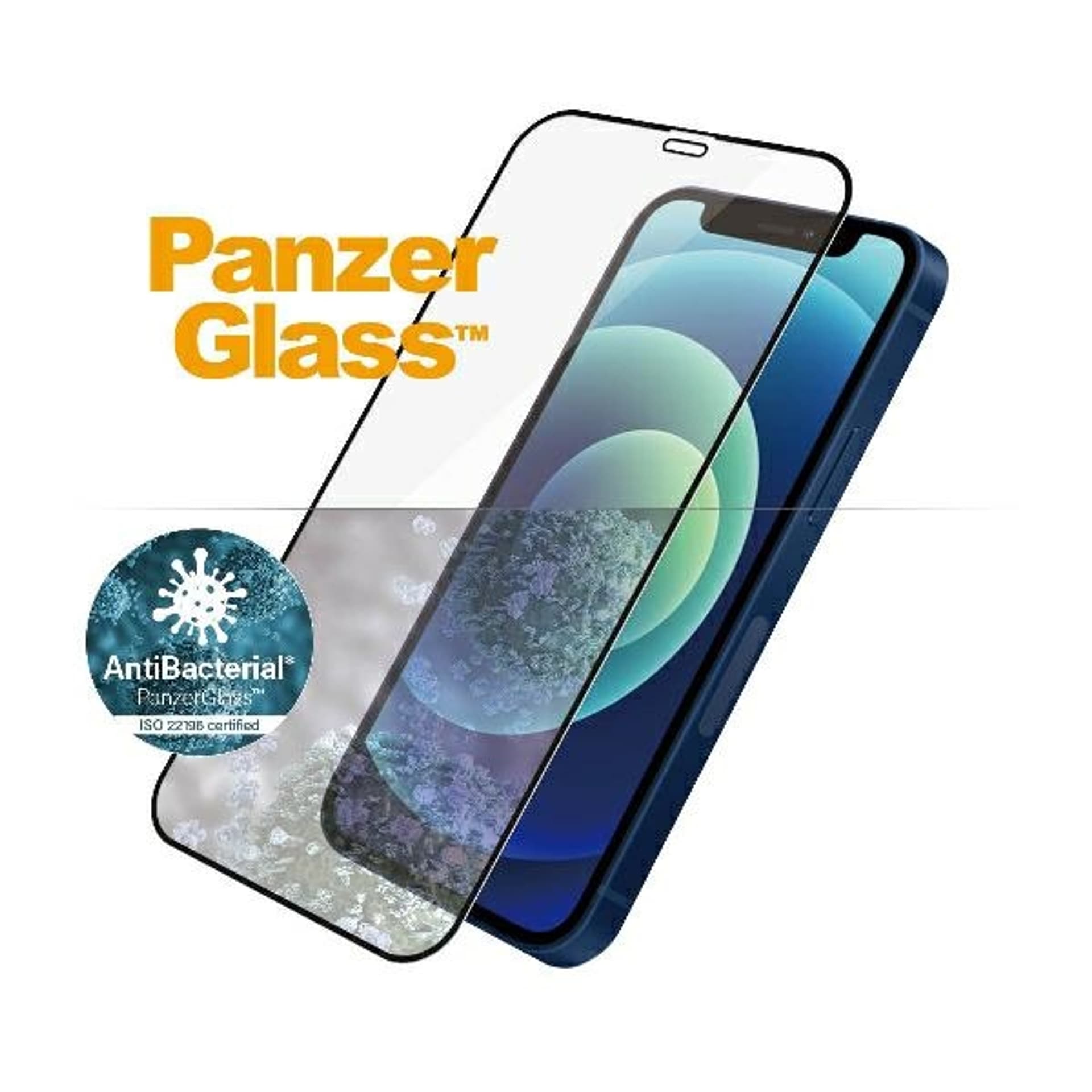

PanzerGlass Pro E2E Super+ iPhone 12 Mini Case Friendly AntiBacterial MicroFracture czarny/black