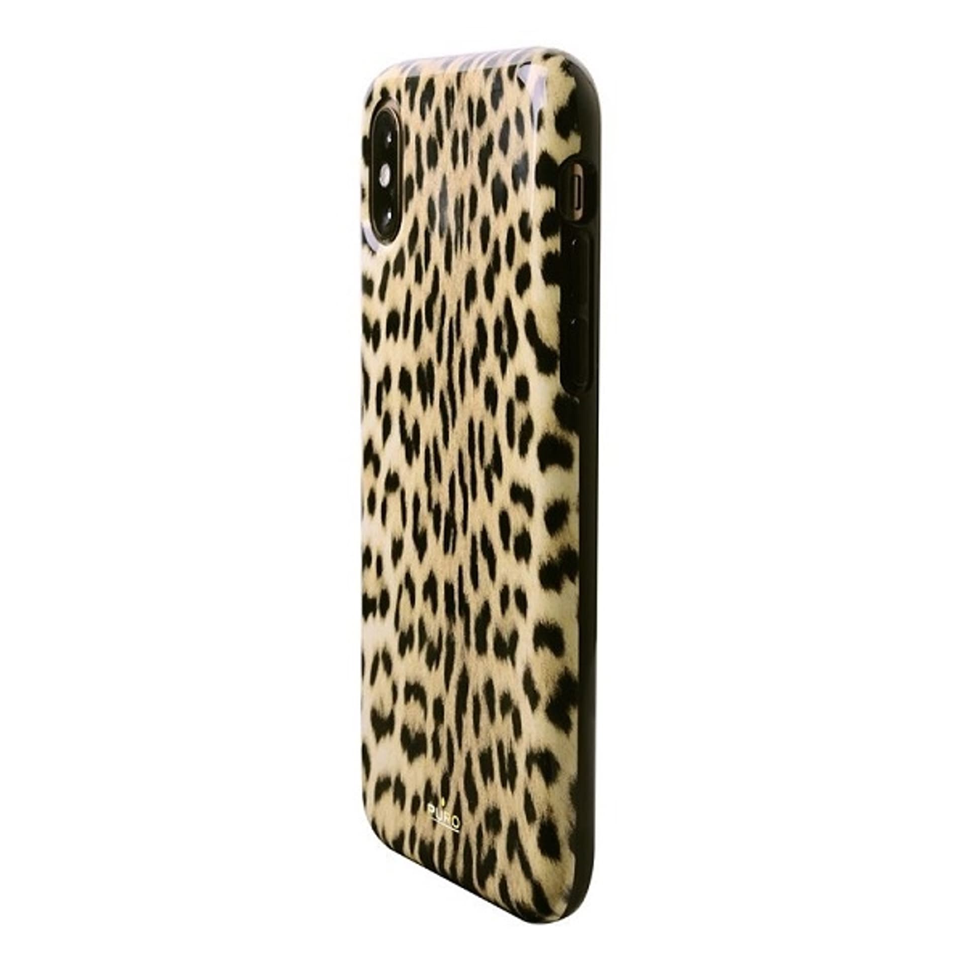 

Puro Glam Leopard Cover iPhone Xs Max czarny/black Limited Edition IPCX65LEO1BLK