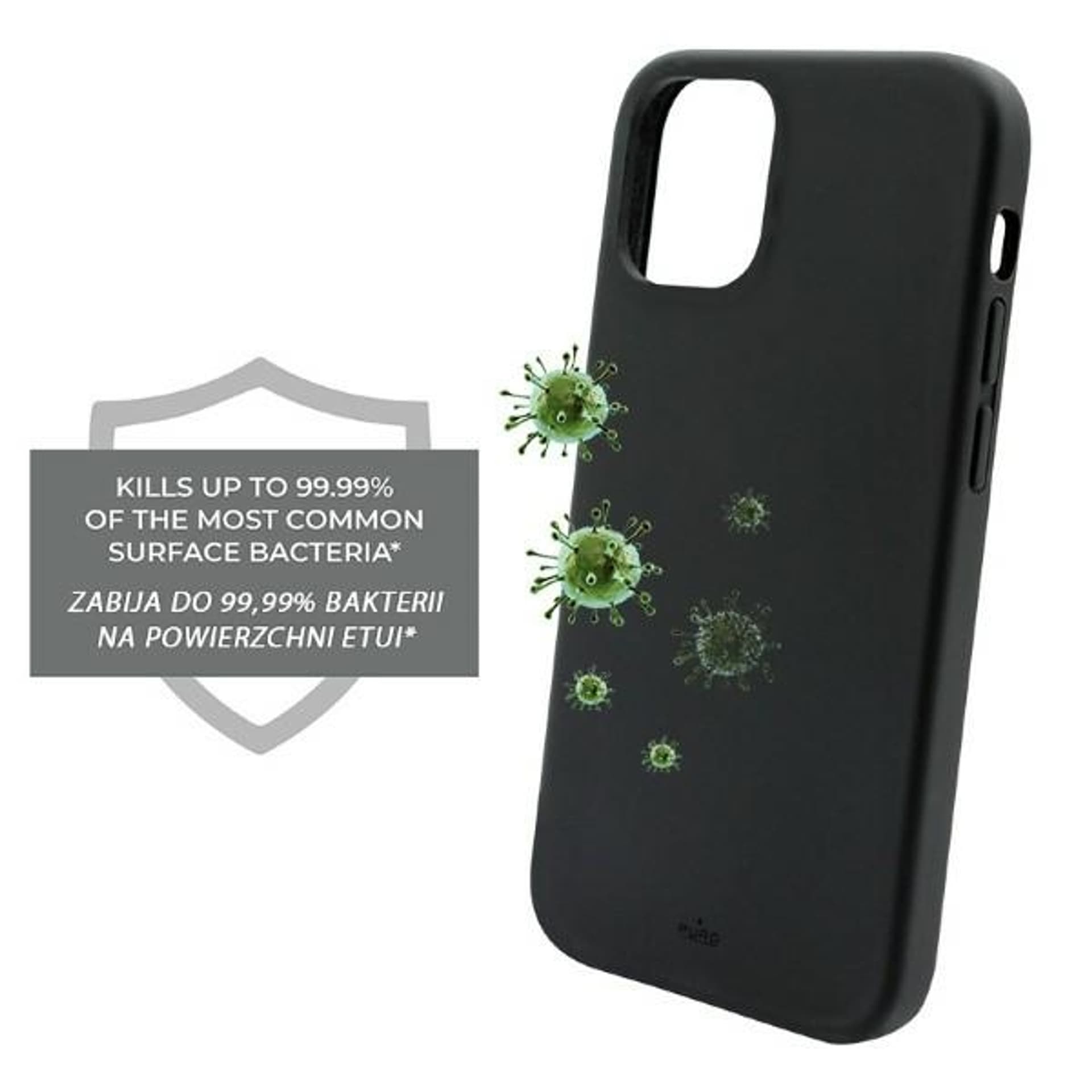 

Puro ICON AntiMicrobial iPhone 12 Pro Ma x 6,7" czarny/black IPC1267ICONBLK