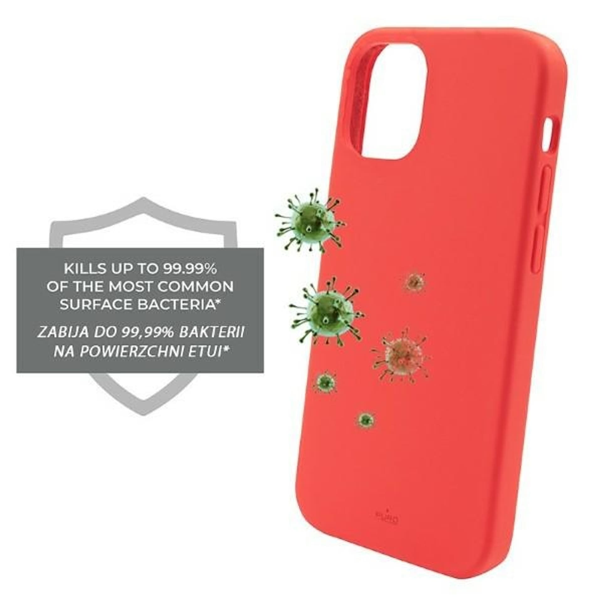 

Puro ICON AntiMicrobial iPhone 12 mini 5,4" czerwony/red IPC1254ICONRED