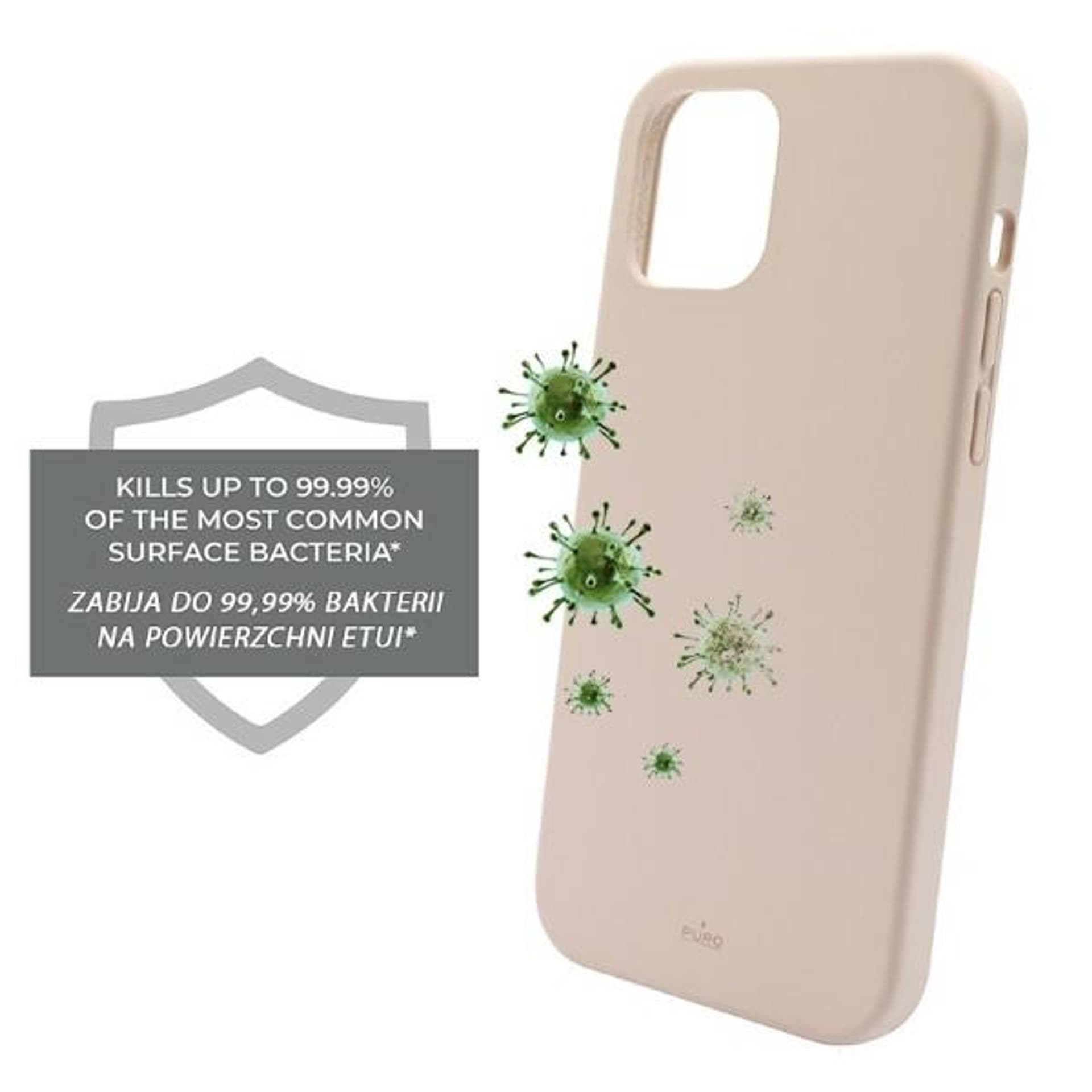 

Puro ICON AntiMicrobial iPhone 12 mini 5,4" różowy/pink IPC1254ICONROSE
