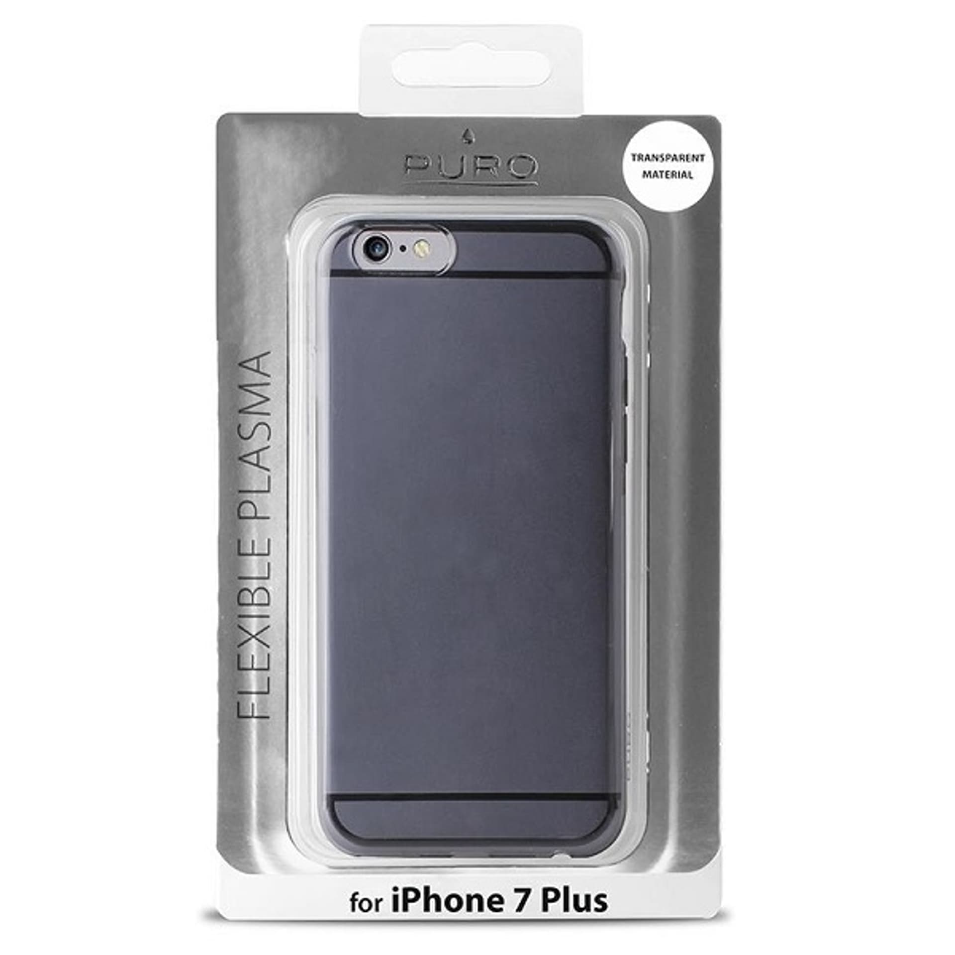 

Puro Plasma Cover iPhone 7 Plus czarny p rzeź/black transp IPC755PLASMABLK
