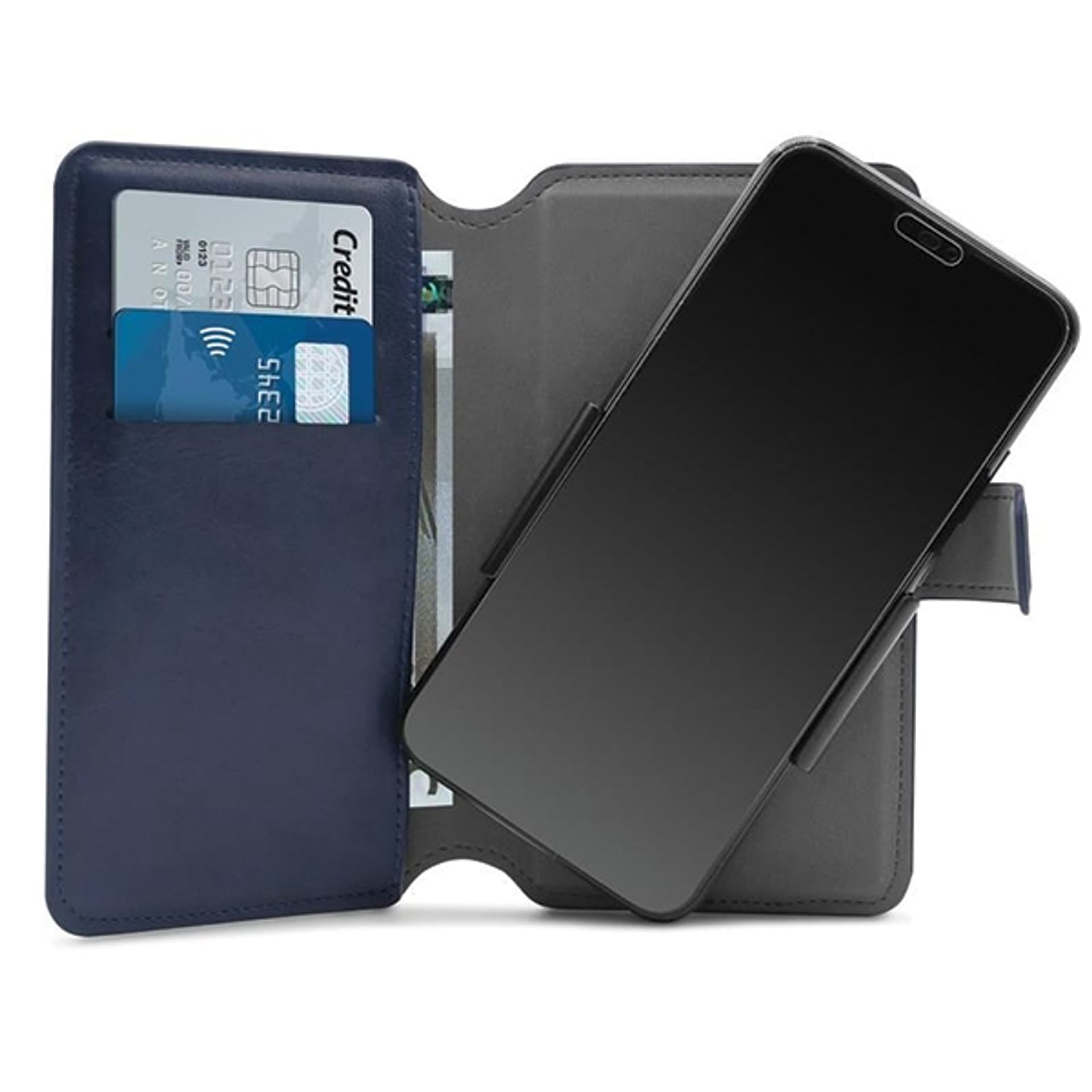 

PURO Wallet 360° XL etui uniwersalne granatowy/dark blue obrotowe z kieszeniami na karty UNIWALLET4BLUEXL